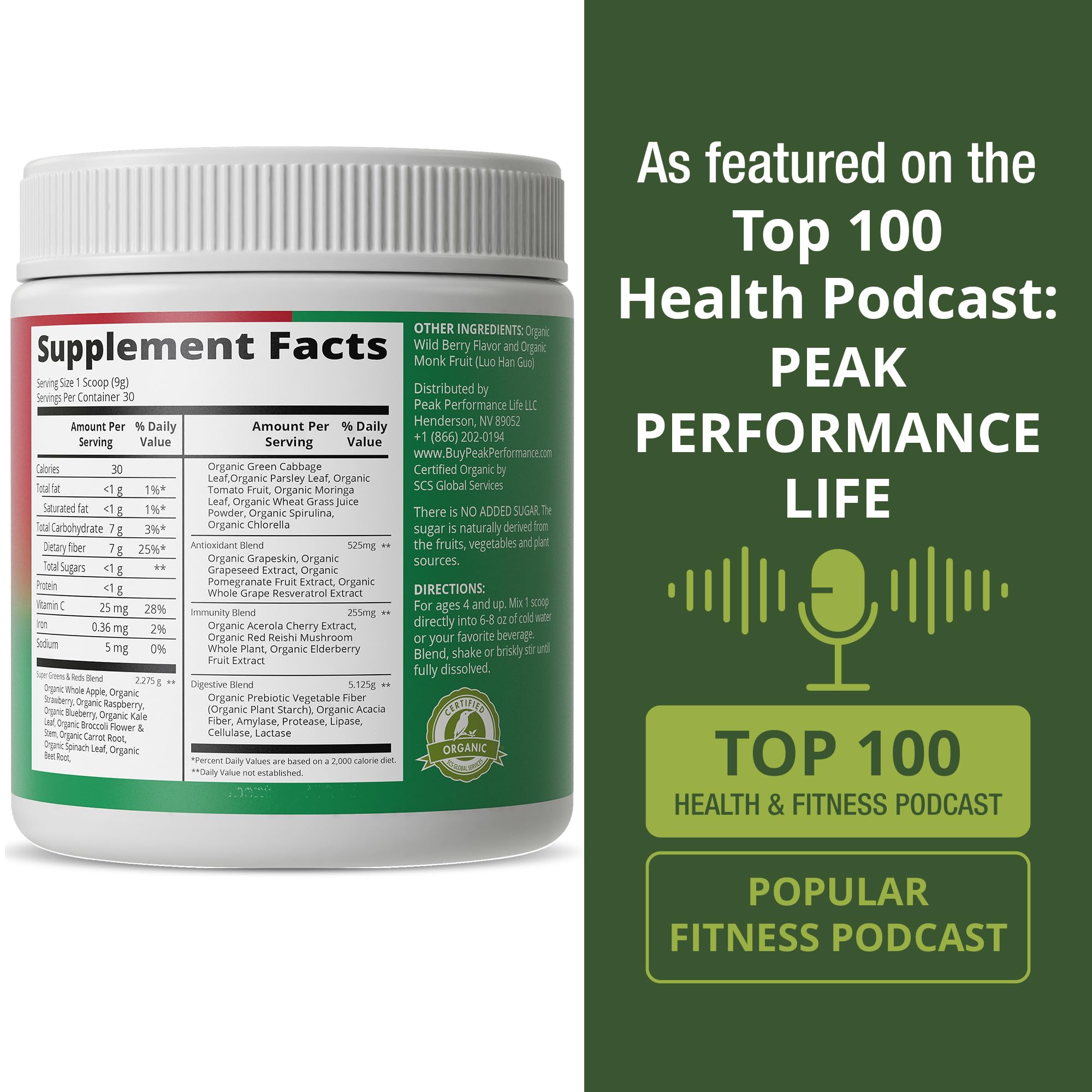 Kids Greens and Reds Superfood Powder. Best Tasting Organic Vegan Super Food Juice with 25+ Real Fruits and Vegetables. Gluten Free Real Food Vitamins. Green and Red Superfoods Supplement for Children Peak Performance buy supplements canada