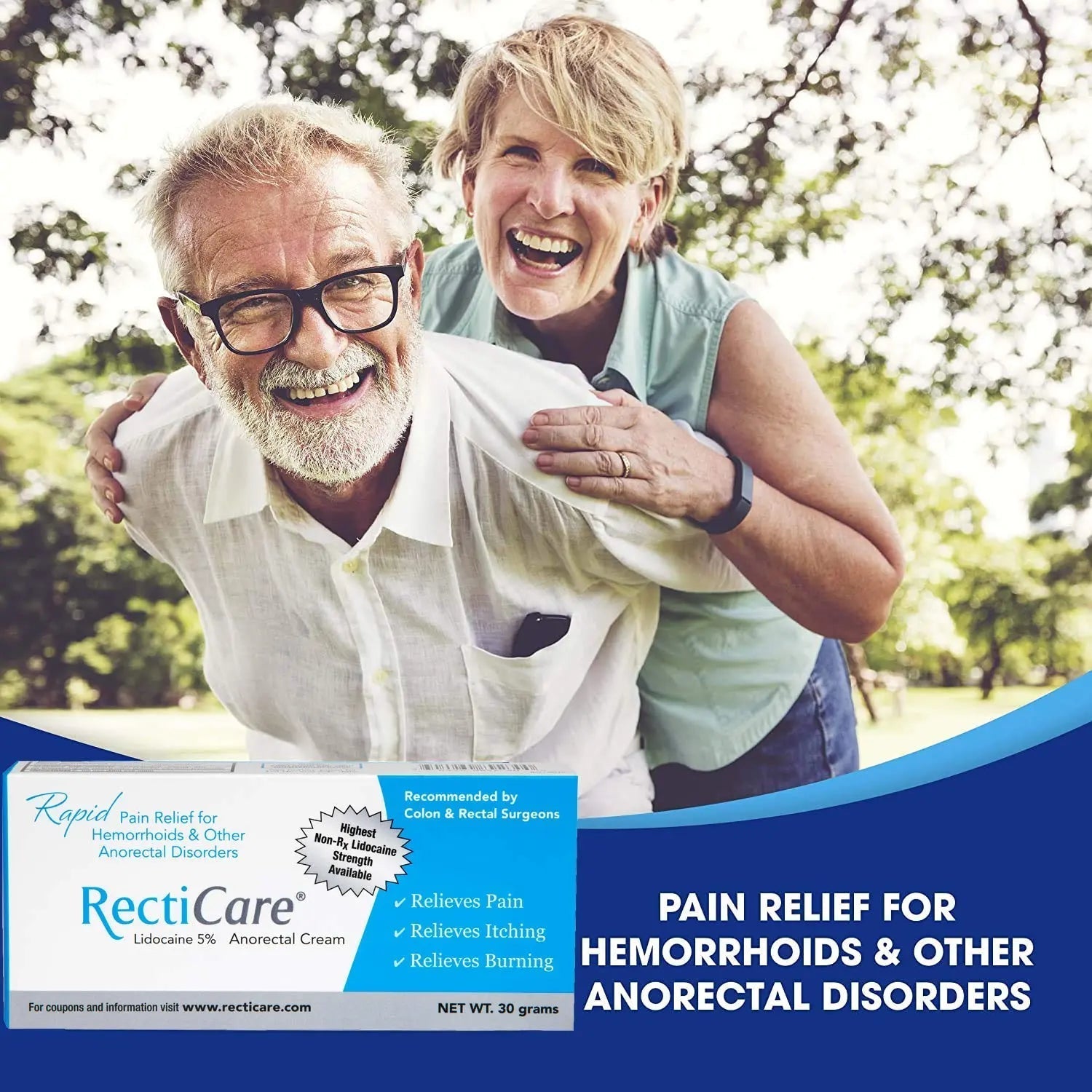 Recticare Anorectal Lidocaine 5% Cream: Topical Numbing Cream for Treatment of Hemorrhoids & Other Anorectal Disorders - 30g Tube Recticare buy supplements canada