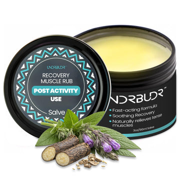 UNDRBUDR Post-Activity Recovery Muscle Rub Salve with Arnica, Comfrey & Essential Oils- Balm for Muscle Soreness, Joint Discomfort & Post-Workout Recovery, Natural Formula for Active Lifestyles (3 oz) UNDRBUDR buy supplements canada
