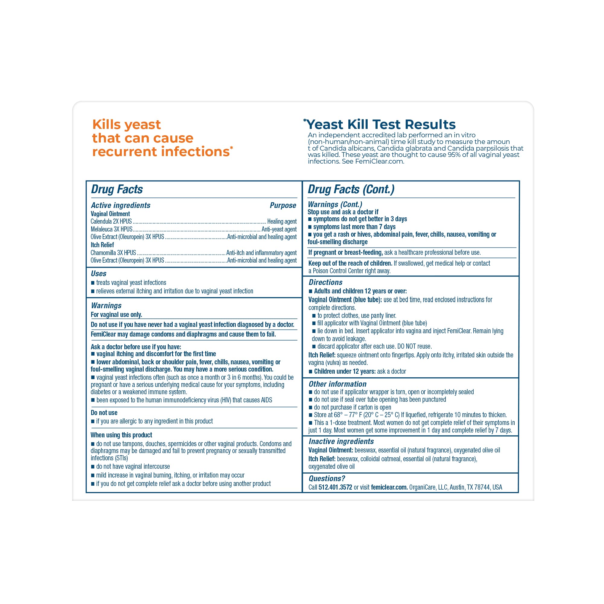 FemiClear 1-Day Dose Restoratives Complex Probiotic Bundle FemiClear buy supplements canada
