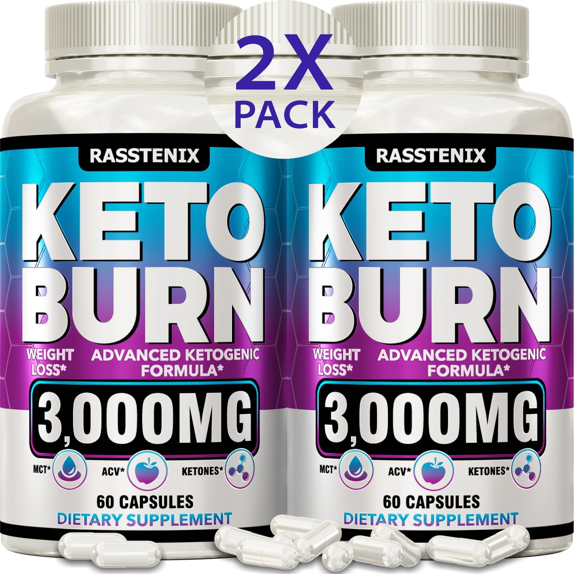 Rasstenix (2 Pack) Keto Pills - Lean Keto Diet Pills - Weight Fat Management Loss Rasstenix buy supplements canada