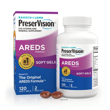 PreserVision AREDS Eye Vitamins, #1 Eye Doctor Recommended Brand, Multivitamin with Copper, Vitamin A, C & E, Zinc Supplements, 120 Softgels PreserVision buy supplements canada