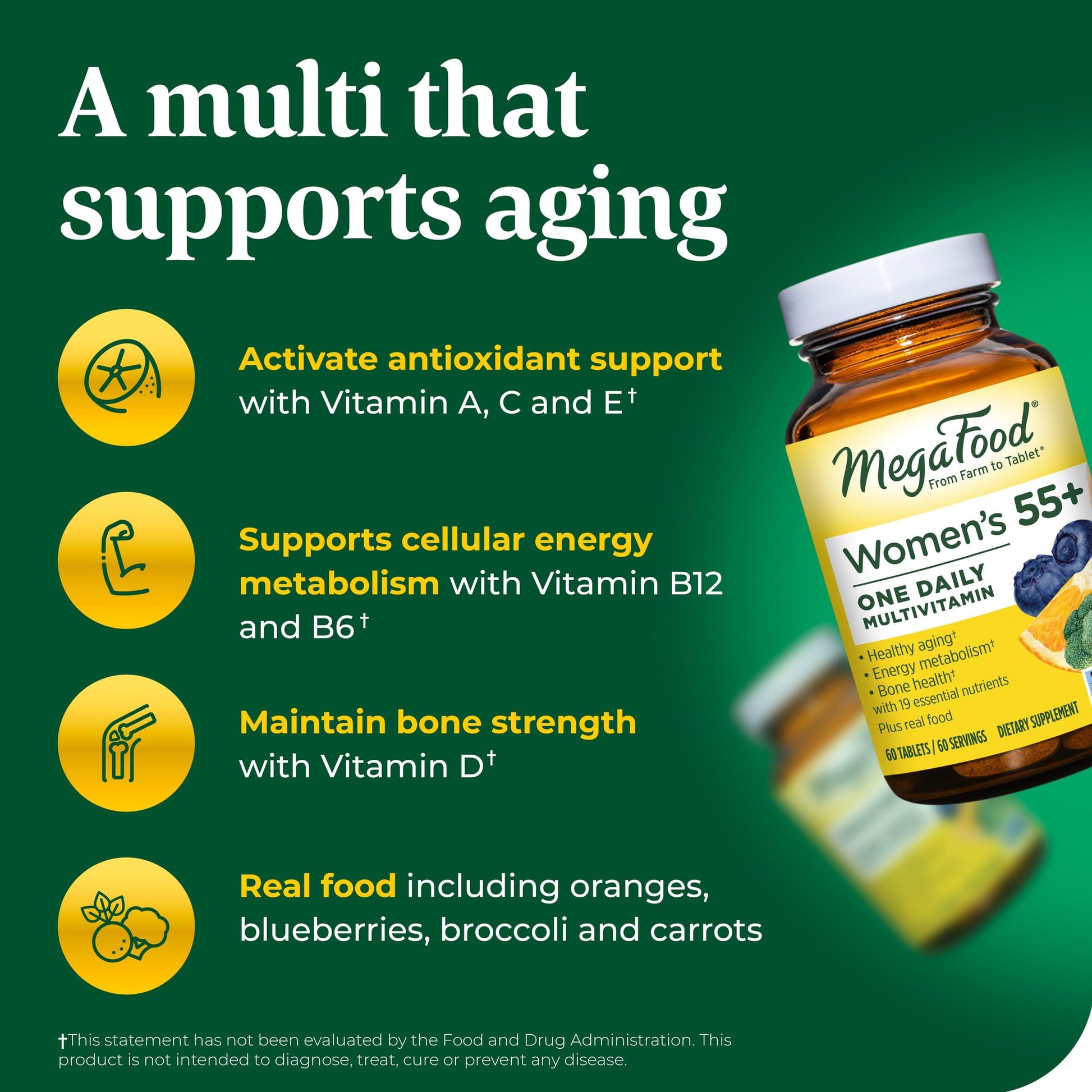 MegaFood Women's 55+ One Daily Multivitamin for Women with Vitamin A, Vitamin C MegaFood buy supplements canada