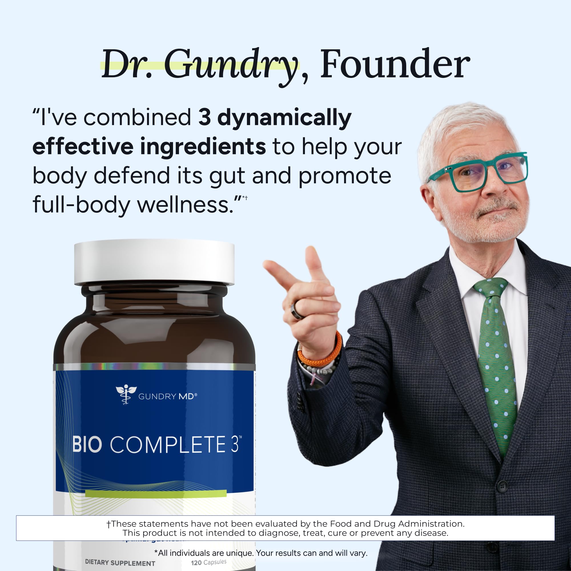 Gundry MD® Bio Complete 3, 3-in-1 Probiotics for Gut Health, Probiotic Supplements for Digestion, Supplement Supporting Bloating, Gas, Food Cravings Gundry MD buy supplements canada