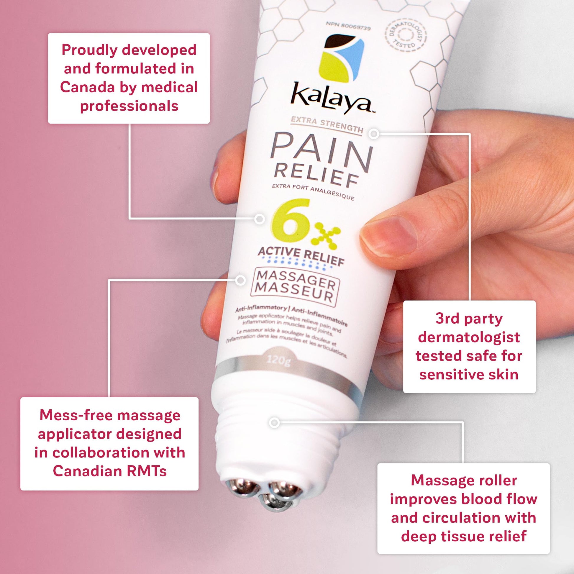 Kalaya 6X Pain Relief Arnica Cream with Massager and Active Pain Relief Spray for Joint & Muscle Pain Kalaya Naturals buy supplements canada