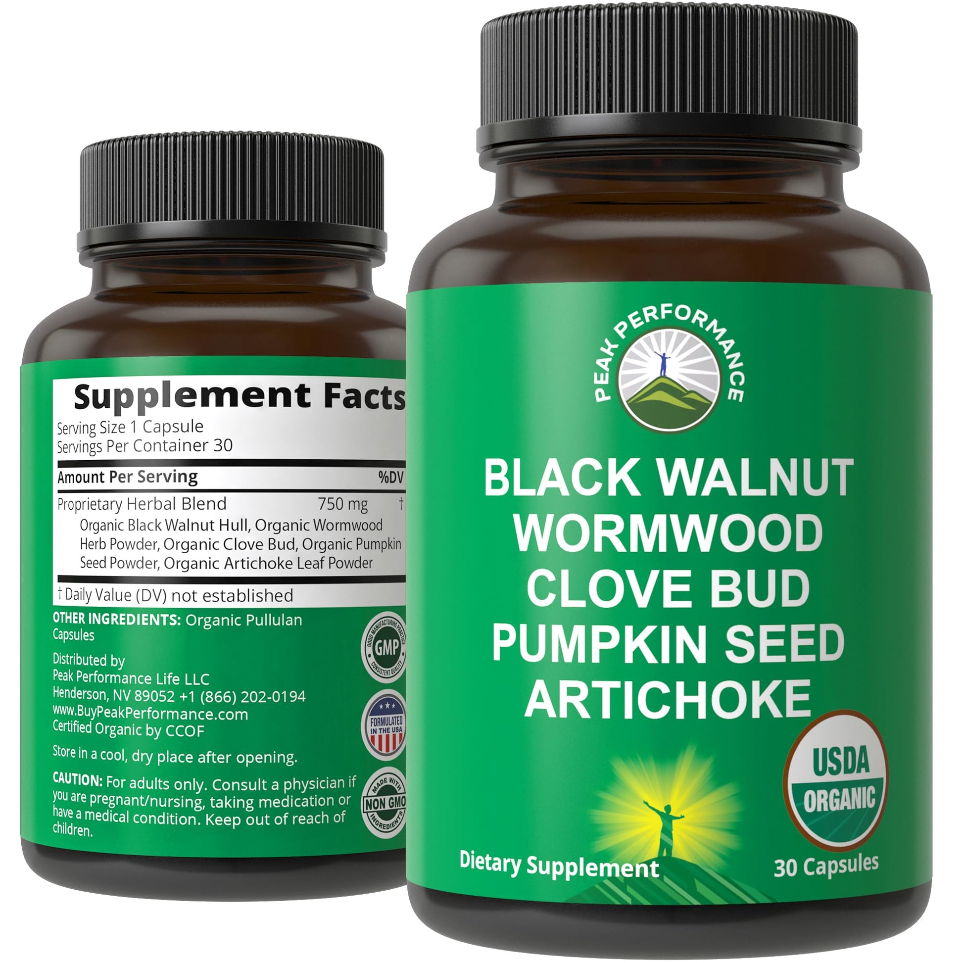 USDA Organic Wormwood Black Walnut Clove Cleanse for Humans. Elimination Detox + Intestinal Support Capsules Supplement for Adults and Kids. Pills with Artichoke and Pumpkin Seed for Added Benefits Peak Performance buy supplements canada