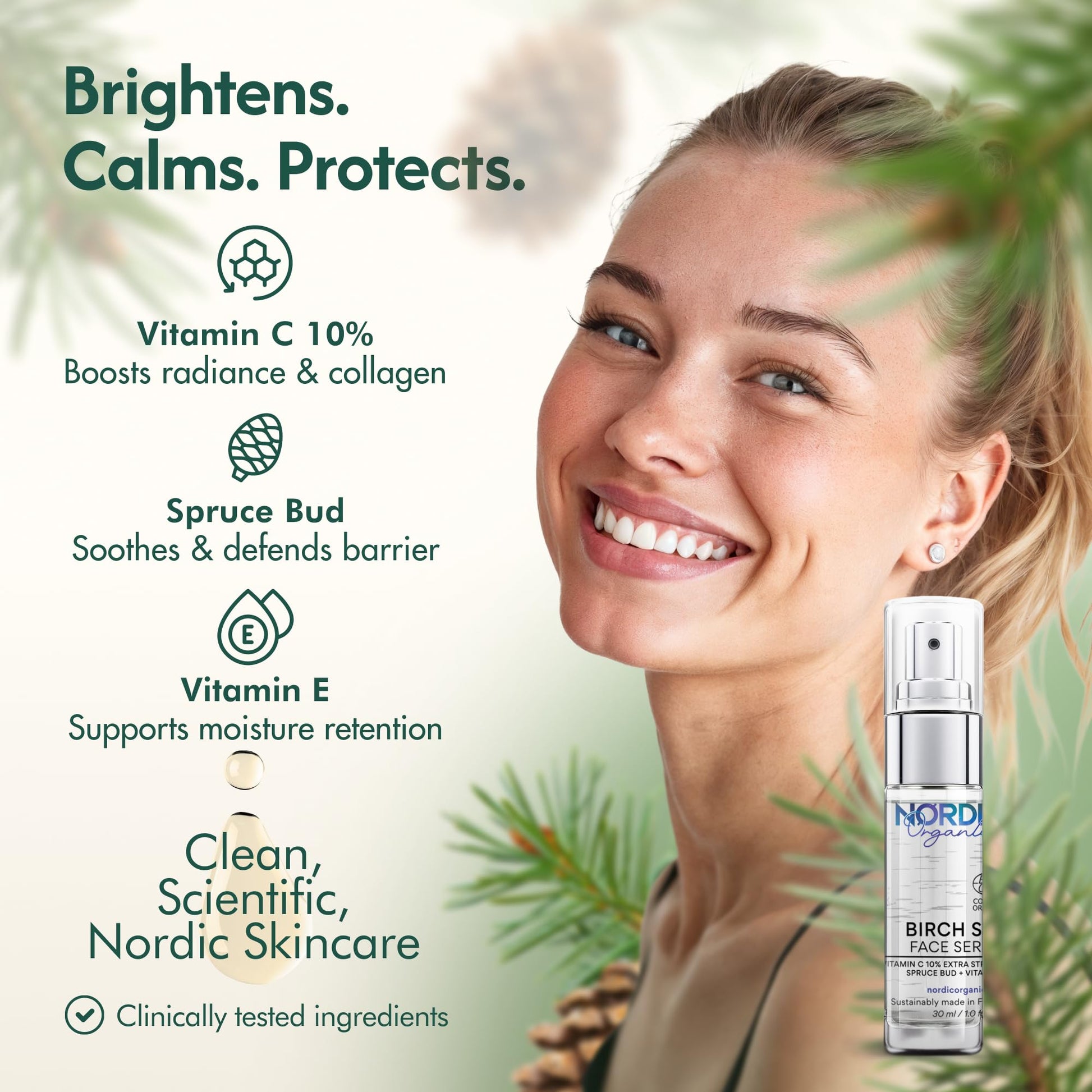Nordic Organic Birch Sap Face Mist – COSMOS Certified Organic Formula with Hyaluronic Acid & Chaga Mushroom, Fragrance Free, Made in Finland 3.38 oz (100 ml), 1 Bottle Nordic Organic buy supplements canada
