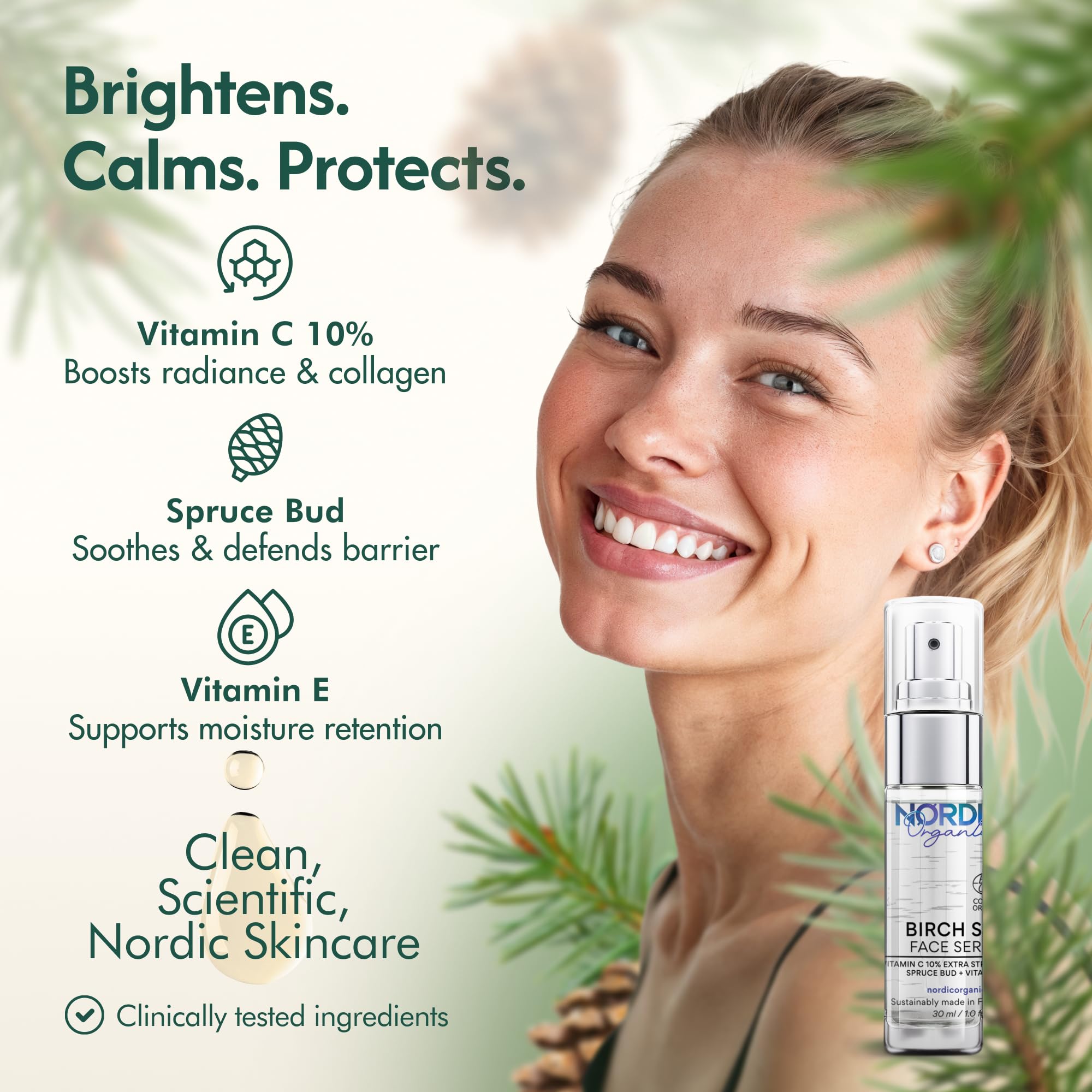 Nordic Organic Birch Sap Face Mist – COSMOS Certified Organic Formula with Hyaluronic Acid & Chaga Mushroom, Fragrance Free, Made in Finland 3.38 oz (100 ml), 1 Bottle Nordic Organic buy supplements canada