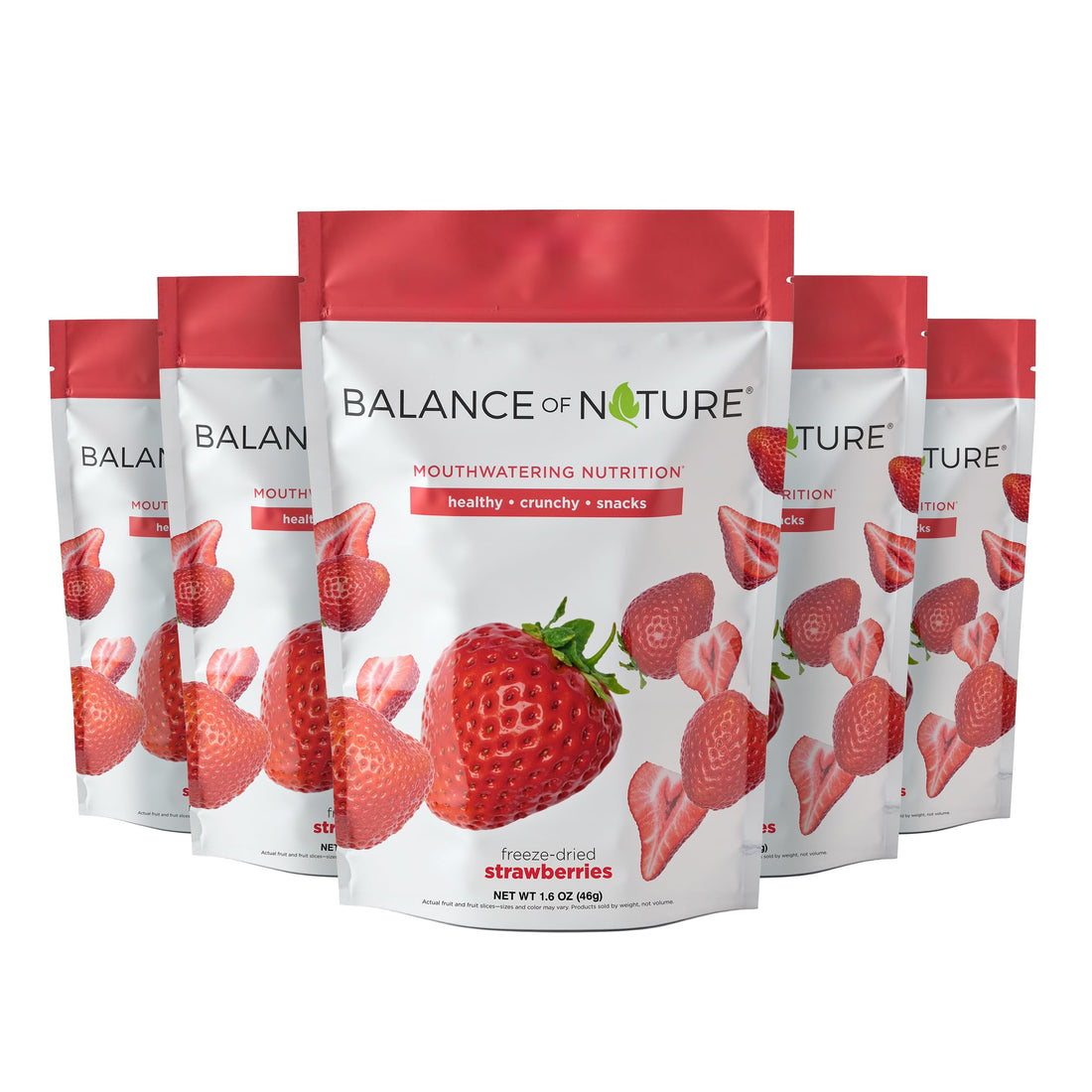 Balance of Nature Freeze-Dried Strawberries (5 Pack) – 100% Real Fruit, Crunchy Strawberry Slices, Healthy Snack, Mouthwatering Nutrition, Gluten-Free, Vegan, No Sugar Added, Five 1.6 oz Bags Balance of Nature buy supplements canada