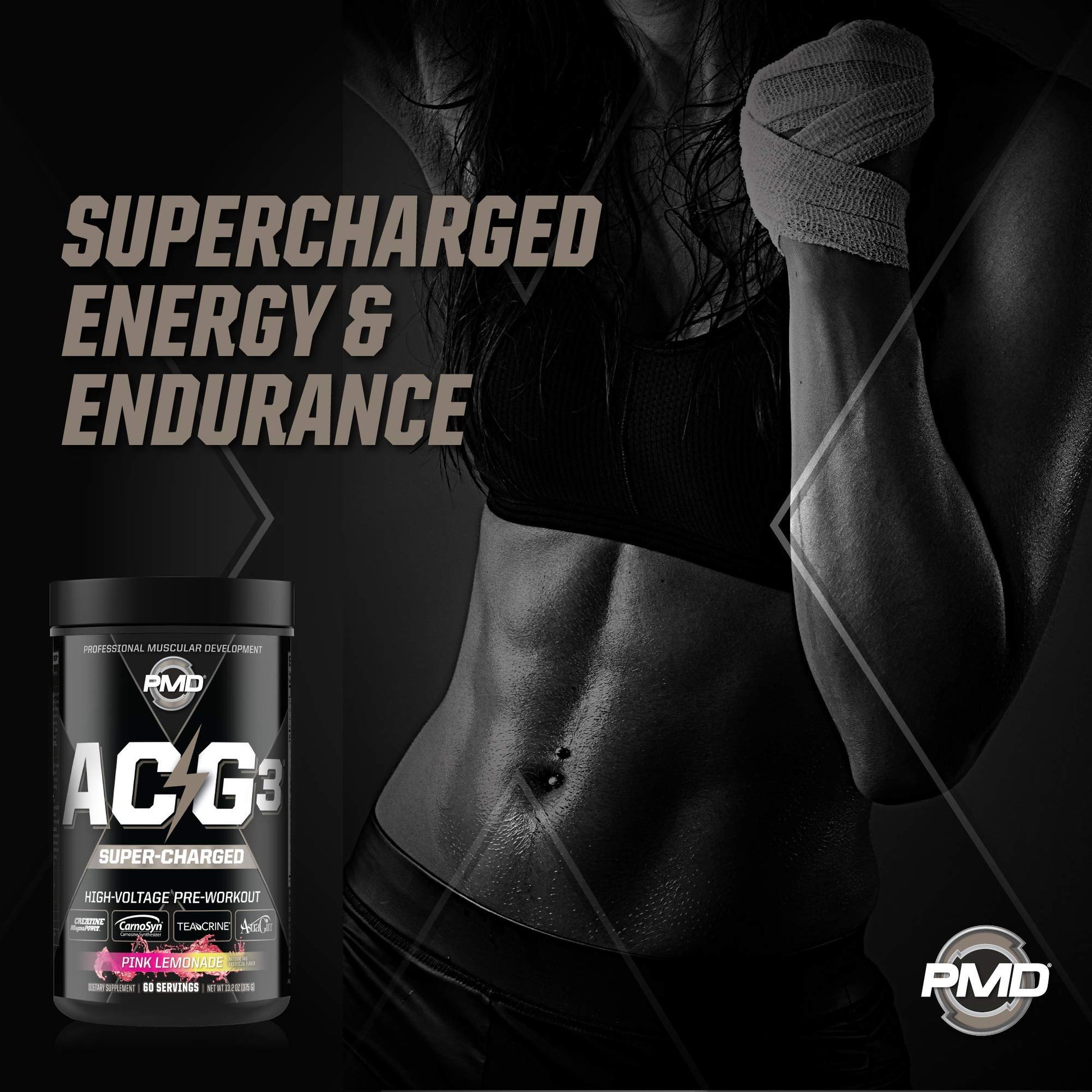 PMD Sports ACG3 Supercharged - Pre Workout - Powerful Strength, High Energy, Maximize PMD buy supplements canada