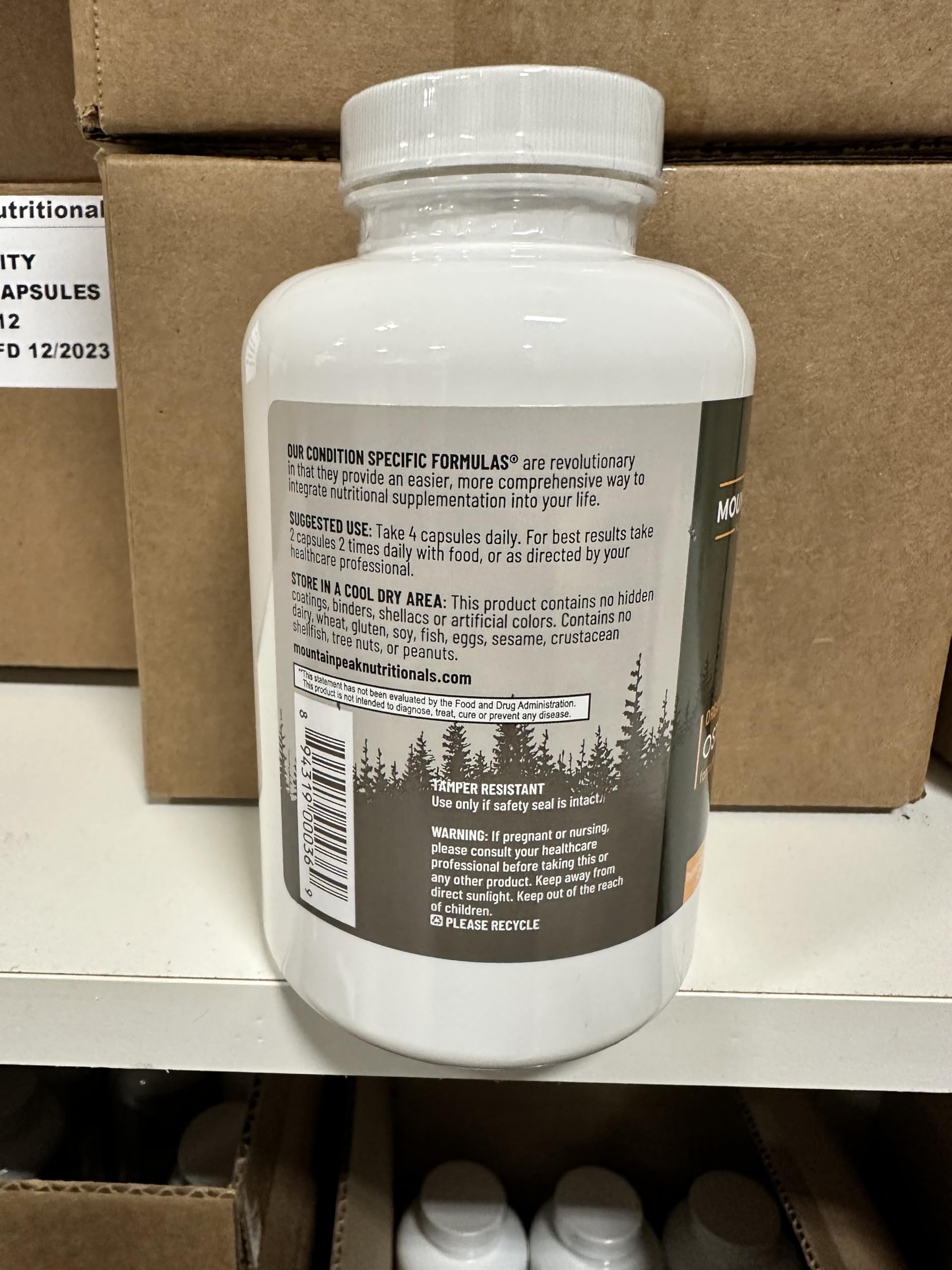 Mountain Peak Nutritionals Osteo Supplement - Organ & Strong Bone Support, Promotes Bone Health - With Vitamins D3, K2, Calcium, and Magnesium - Bone Building & Strengthening (240 Vegetarian Capsules) Mountain Peak Nutritionals buy supplements canada