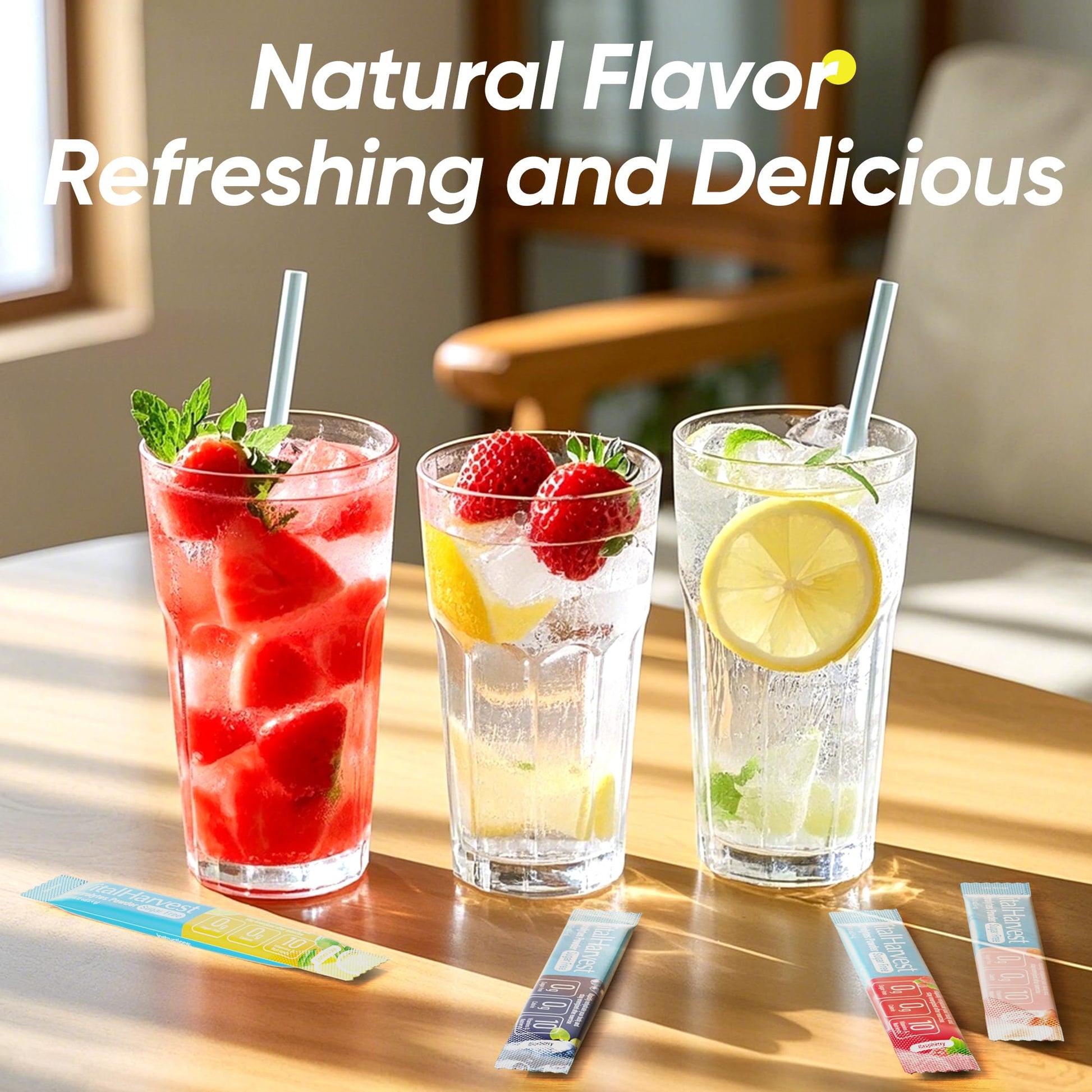 VitalHarvest 36 Sticks Electrolytes Powder Packets 6 Flavors Sugar Free Hydration Packets Electrolyte Liquid Daily IV Drink Mix with Lemon Lime, Watermelon, Orange VitalHarvest buy supplements canada