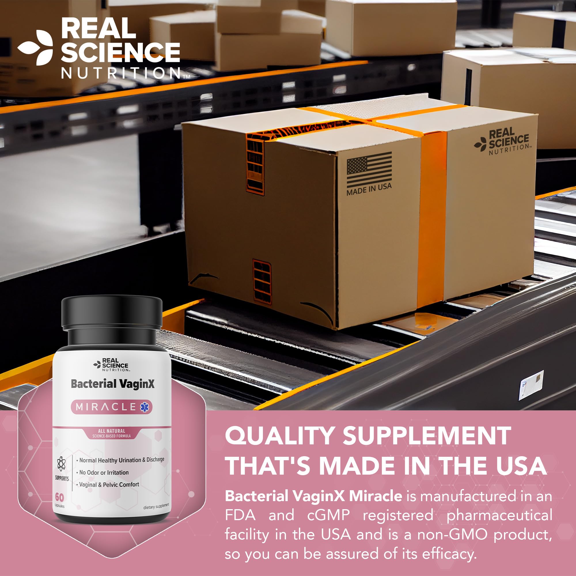 Real Science Nutrition Offers Bacterial VaginX Miracle - Nitric Oxide Enhanced Formulated Real Science Nutrition buy supplements canada