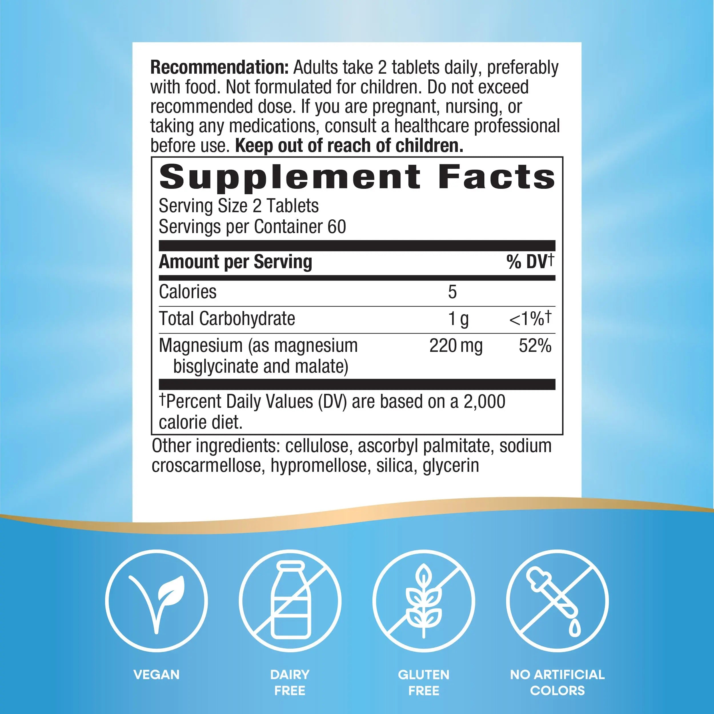 Nature's Way Magnesium Glycinate Complex, Supports Heart, Muscle, Nerve Function*, Highly Absorbable, 220 mg per 2-Tablet Serving, No Gluten, Vegan, 120 Tablets Nature's Way buy supplements canada