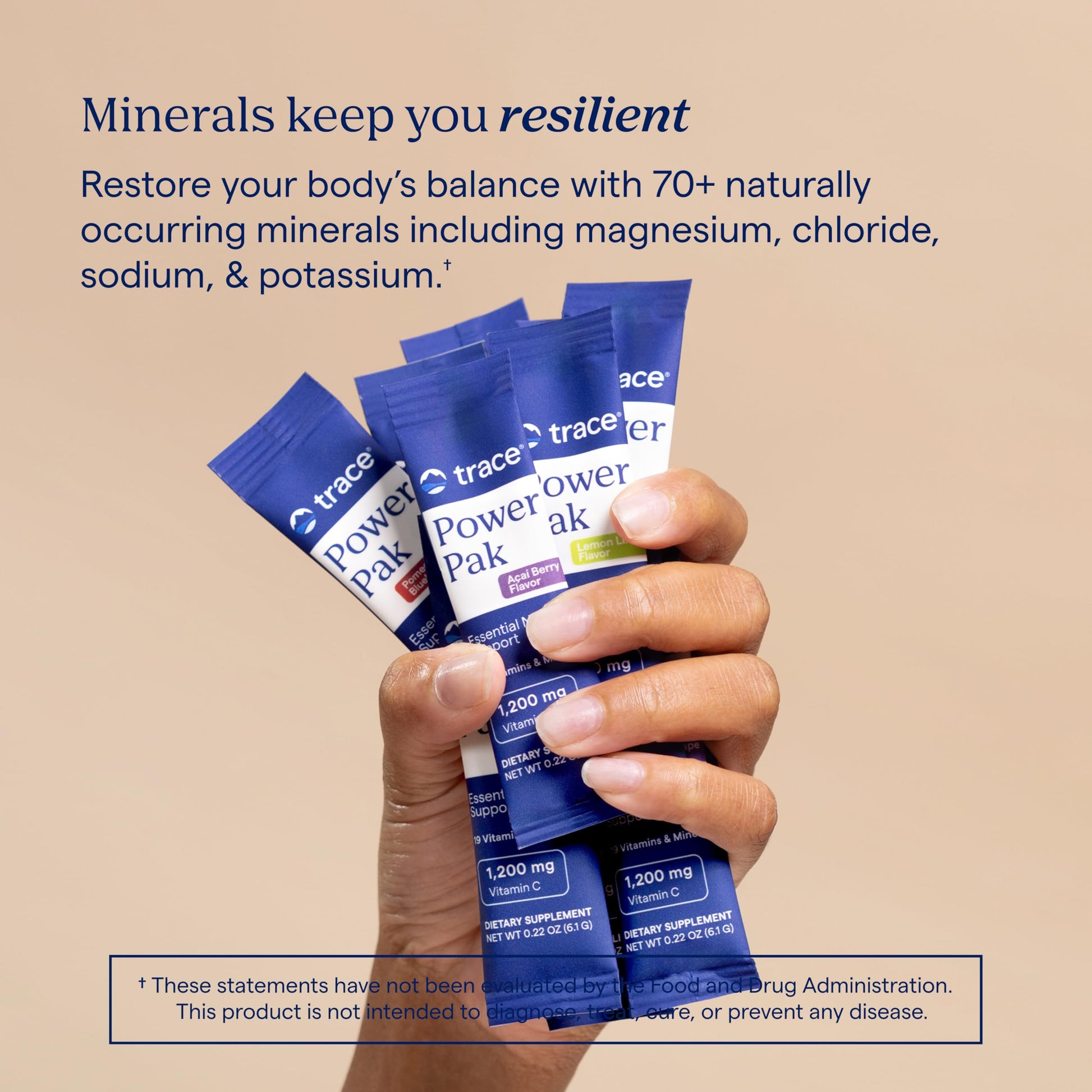 Trace Minerals Power Pak Multivitamin and Multimineral Packets - Electrolyte Support - 1200 mg Vitamin C plus 70+ Trace Minerals - Sugar Free - Orange Mango Flavor - 30 Packets Trace Minerals buy supplements canada
