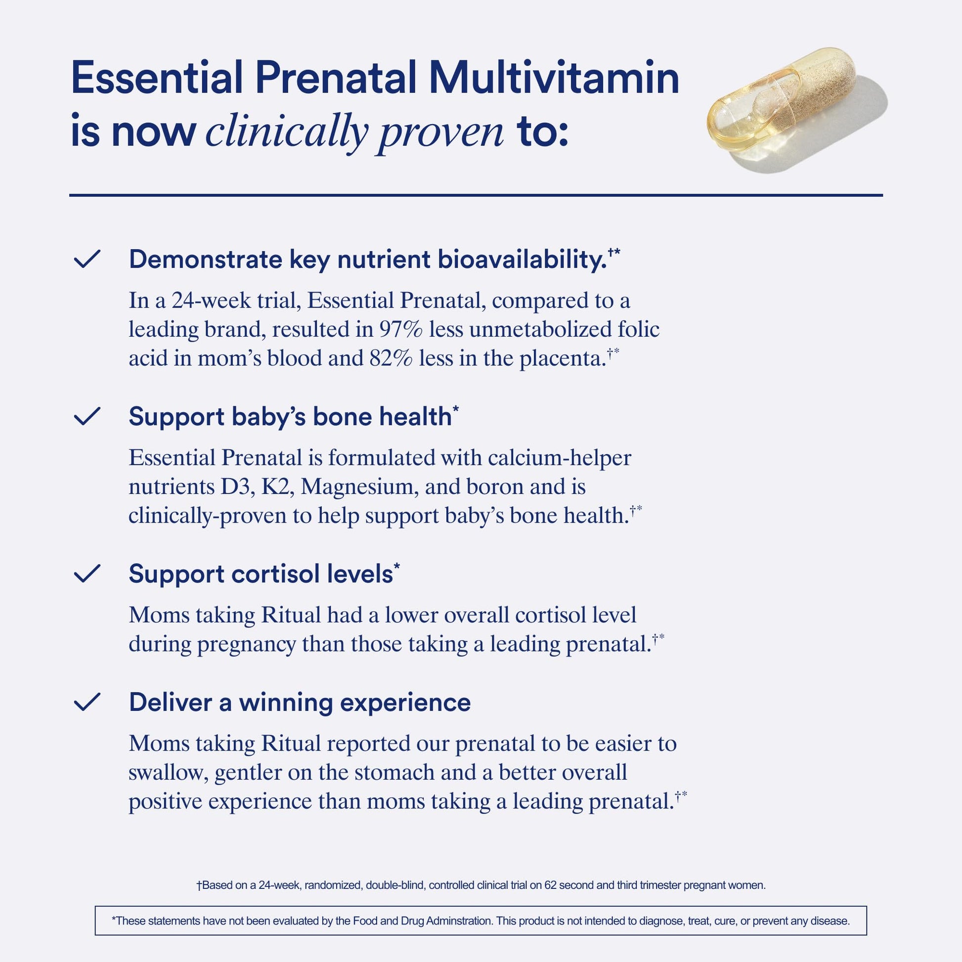 Ritual Essential for Women Prenatal Multivitamin: Folate & Choline for Neural Tube Support, Omega-3 DHA for Fetal Brain Development, Iron, Calcium-Helper D3 & K2, Non-GMO, Vegan, Citrus, 30 Days Ritual buy supplements canada