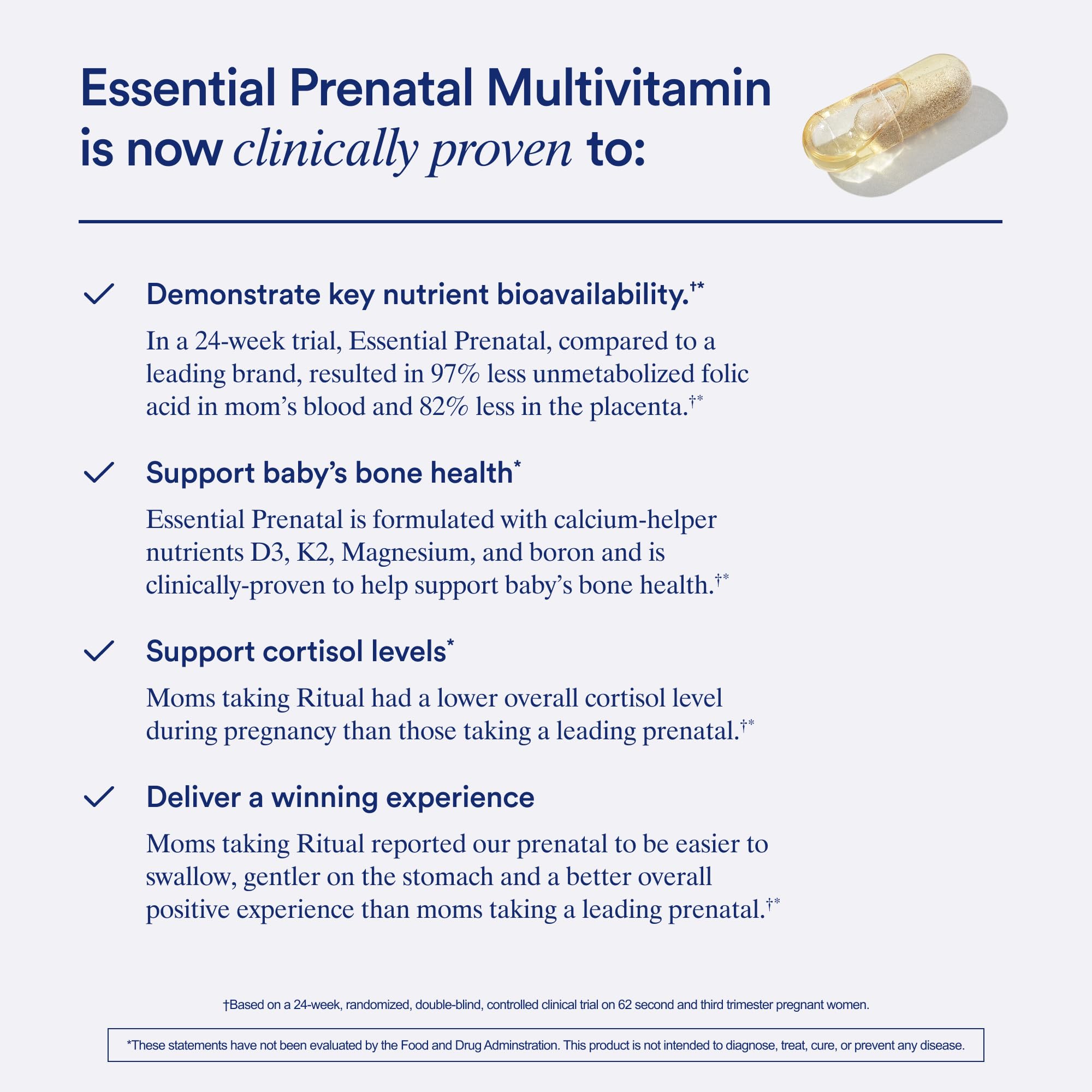 Ritual Essential for Women Prenatal Multivitamin: Folate & Choline for Neural Tube Support, Omega-3 DHA for Fetal Brain Development, Iron, Calcium-Helper D3 & K2, Non-GMO, Vegan, Citrus, 30 Days Ritual buy supplements canada