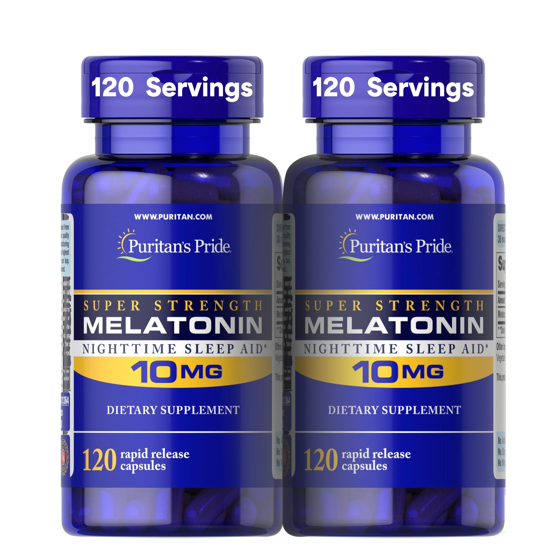 Puritan's Pride Premium Super Strength Melatonin 10mg Sleep Aid, Dietary Supplement for Sound, Restful, & Longer Sleep Support, 4 Month Supply, Puritan's Pride buy supplements canada