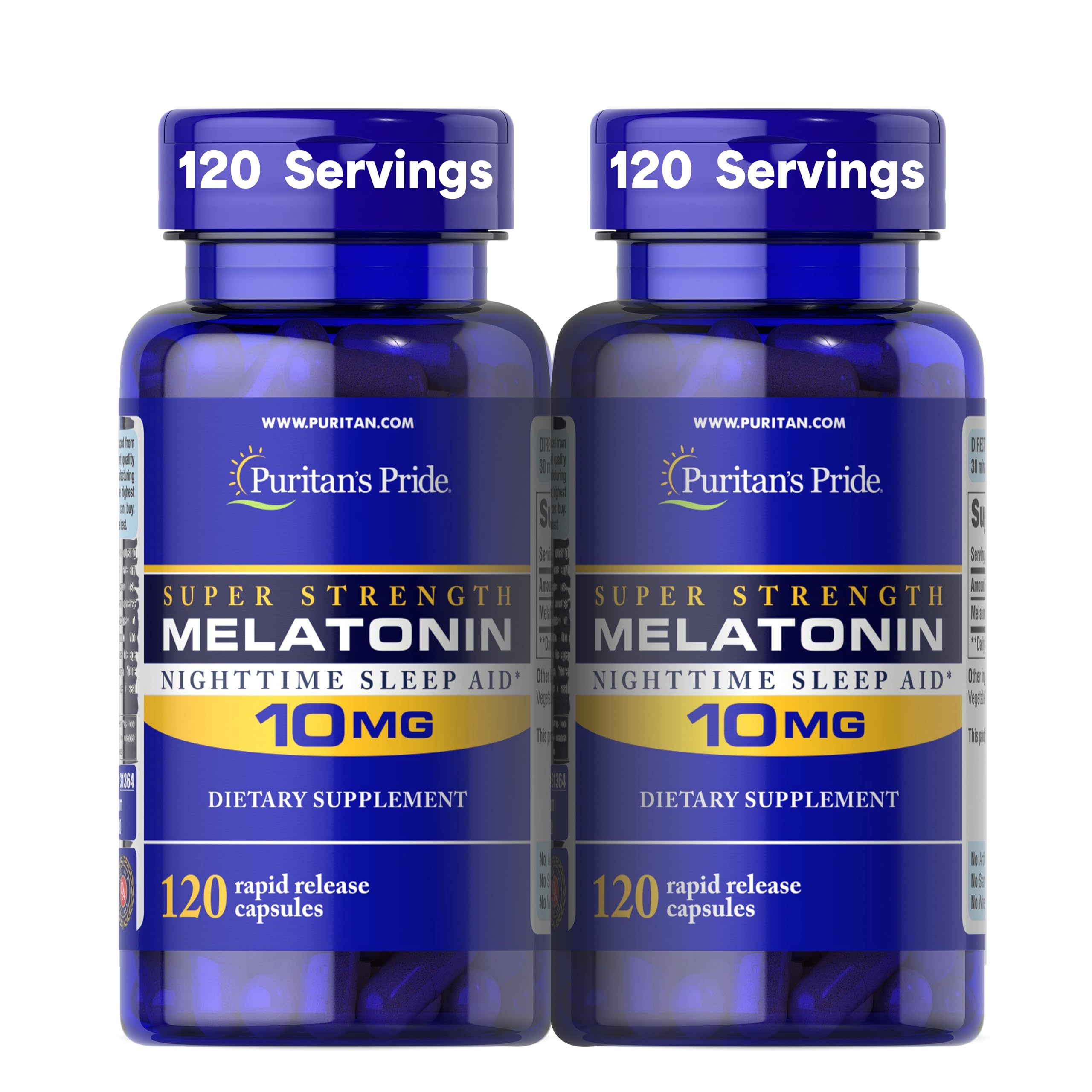 Puritan's Pride Premium Super Strength Melatonin 10mg Sleep Aid, Dietary Supplement for Sound, Restful, & Longer Sleep Support, 4 Month Supply, Puritan's Pride buy supplements canada