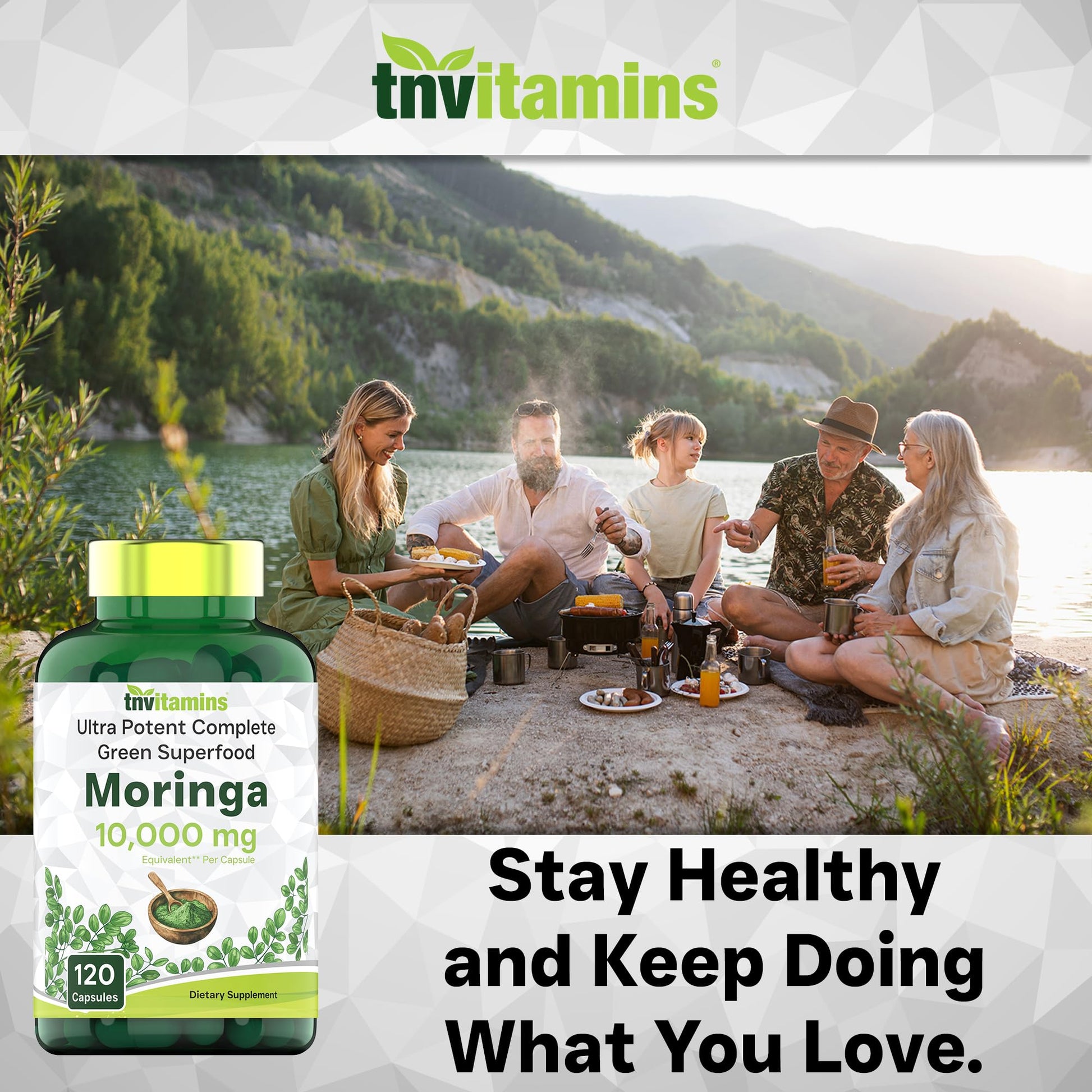 tnvitamins Moringa Capsules 10,000 mg - 120 Capsules | High Potency Moringa Leaf Extract Superfood Supplement for Energy tnvitamins buy supplements canada