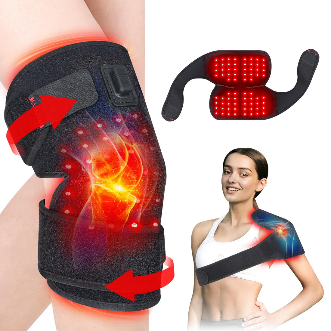 Red Light Therapy for Knee, 660nm Red Light and 850nm Near Infrared Light Therapy Device Rikimxin buy supplements canada