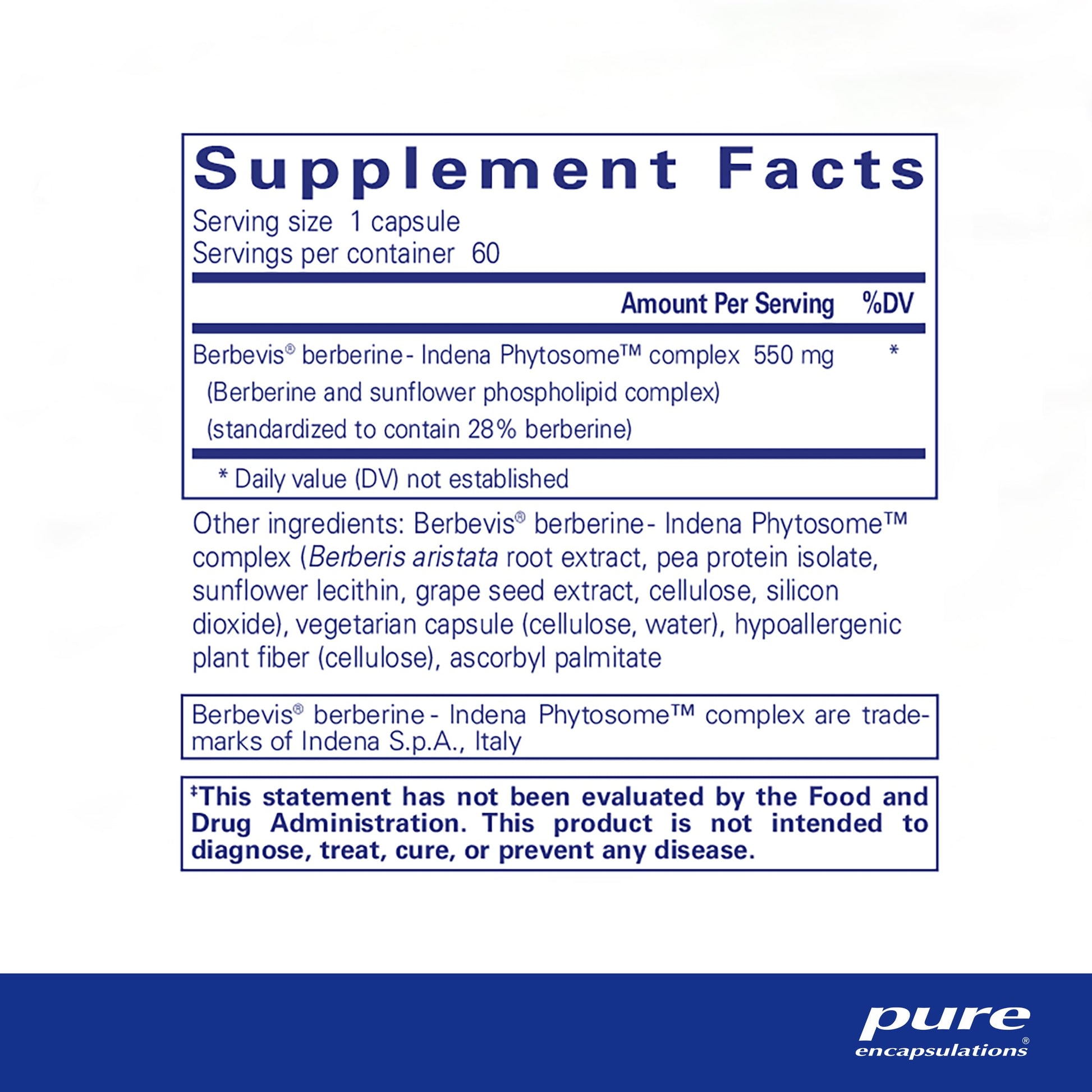 Pure Encapsulations Berberine UltraSorb | Enhanced Absorption Berberine | 60 Capsules Pure Encapsulations buy supplements canada