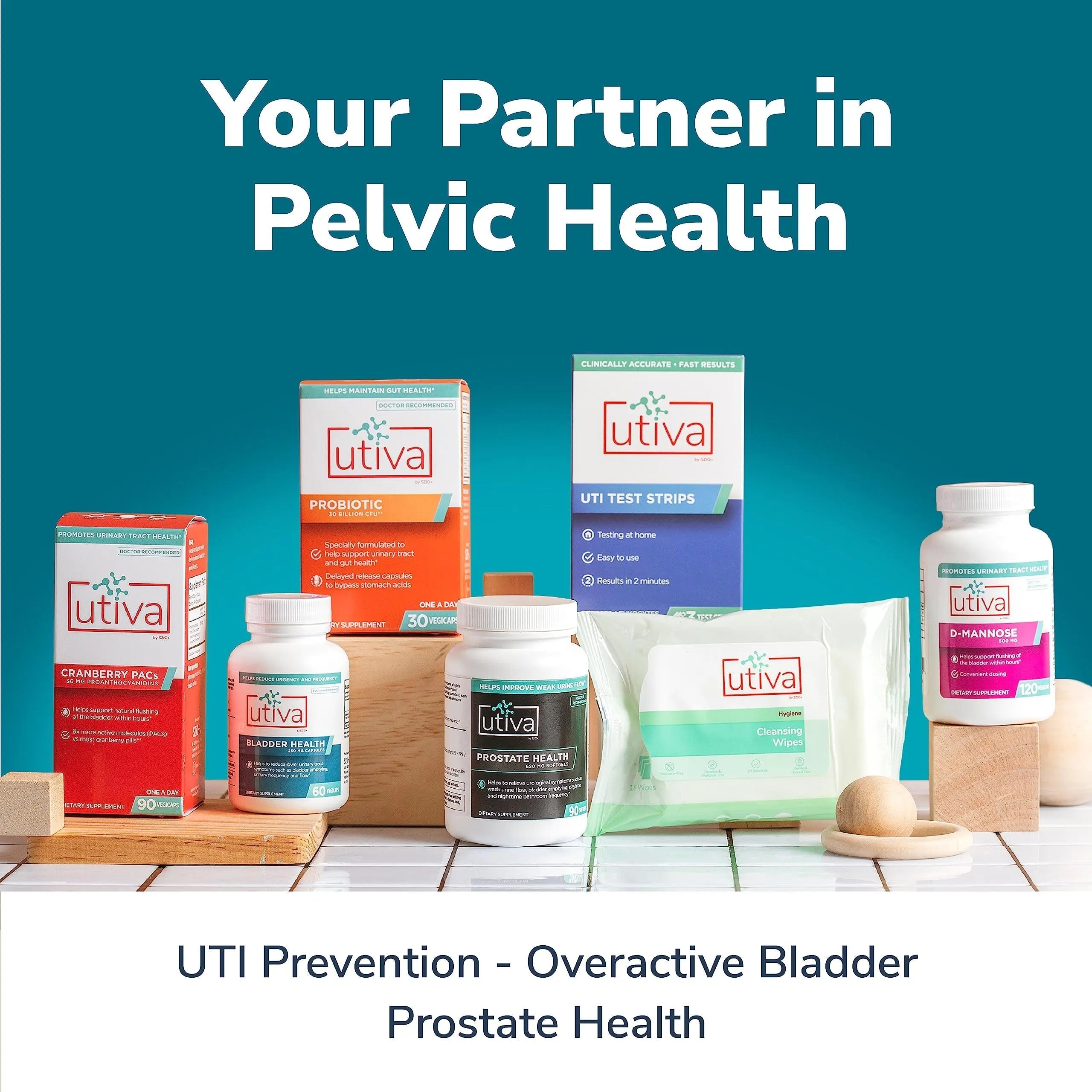 Szio+ Utiva Bladder Health - Control Supplement for Overactive Bladder and Lower Urinary Tract Health - Clinically Proven to Reduce Frequency and Urgency - 60 Capsules Szio+ buy supplements canada