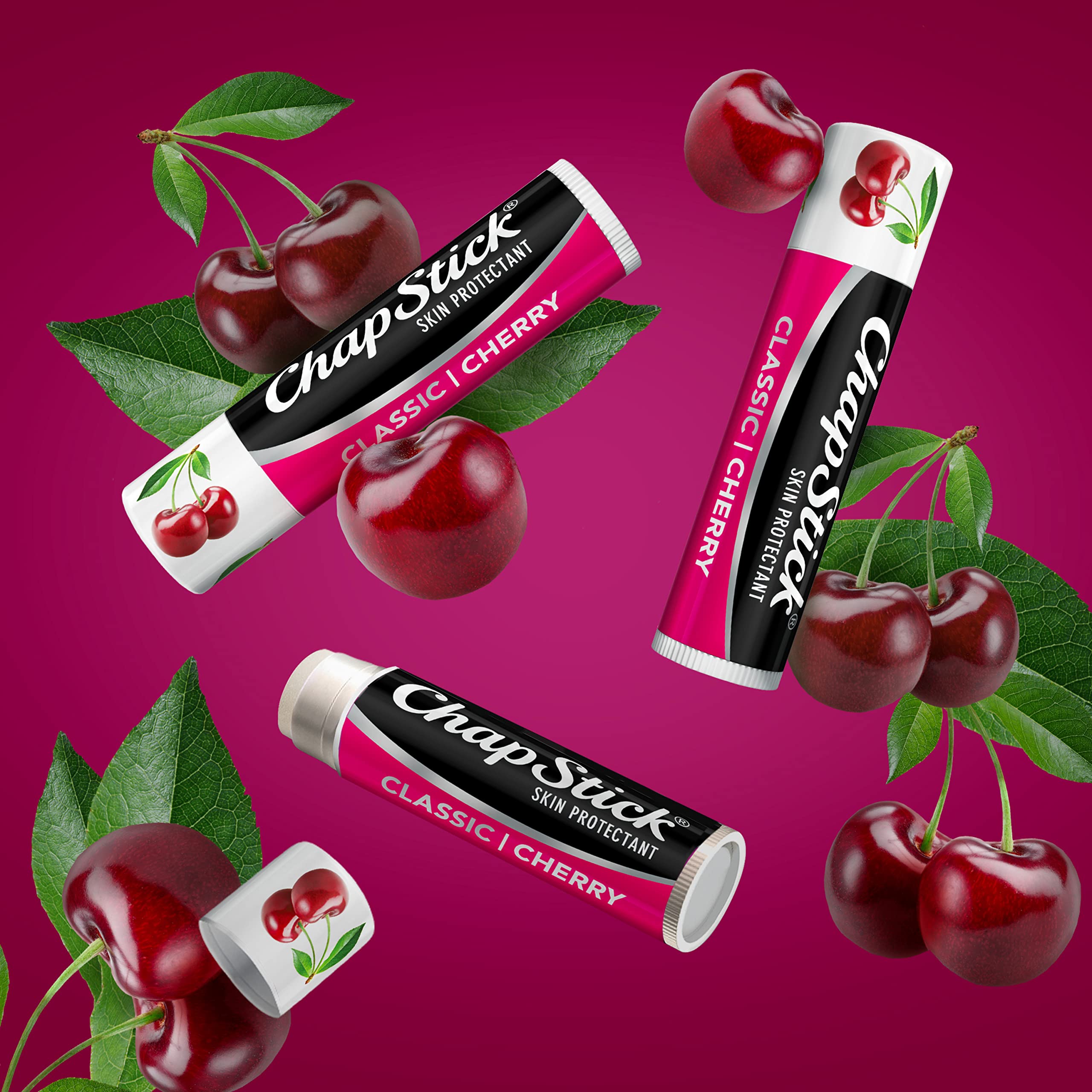 ChapStick Classic Skin Protectant Flavored Lip Balm Tube, Cherry Flavor, 0.15 Ounce (Pack of 3) ChapStick buy supplements canada