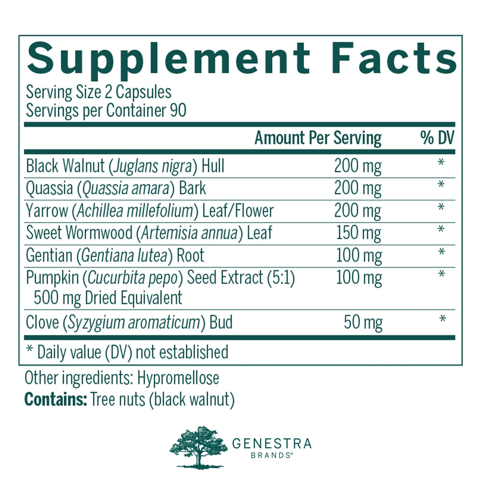 Genestra Brands Black Walnut Capsules | Herbal Formula to Support Digestive Health | 90 Capsules Genestra Brands buy supplements canada