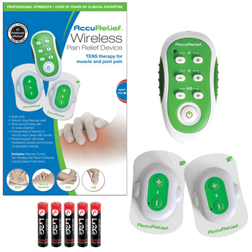 AccuRelief Wireless TENS Unit with Remote Control, TENS Pain Relief Device and Muscle Stimulator, for Back Pain, Neck Pain, Arm and Leg Pain AccuRelief buy supplements canada