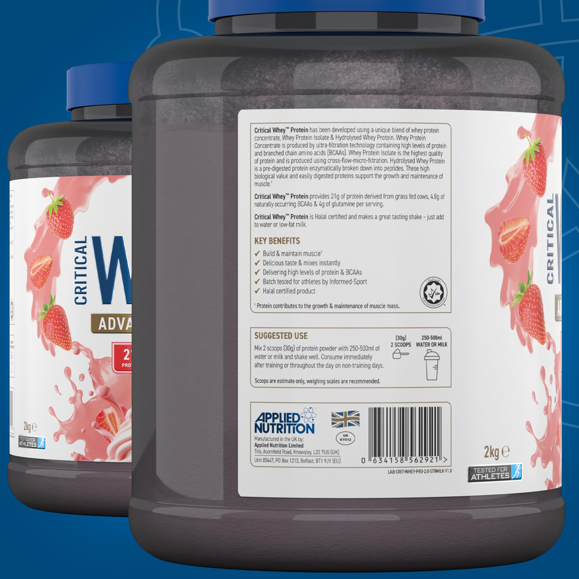 Applied Nutrition Critical Whey Protein Powder 2kg - High Protein Powder, Protein Milkshake Applied Nutrition buy supplements canada