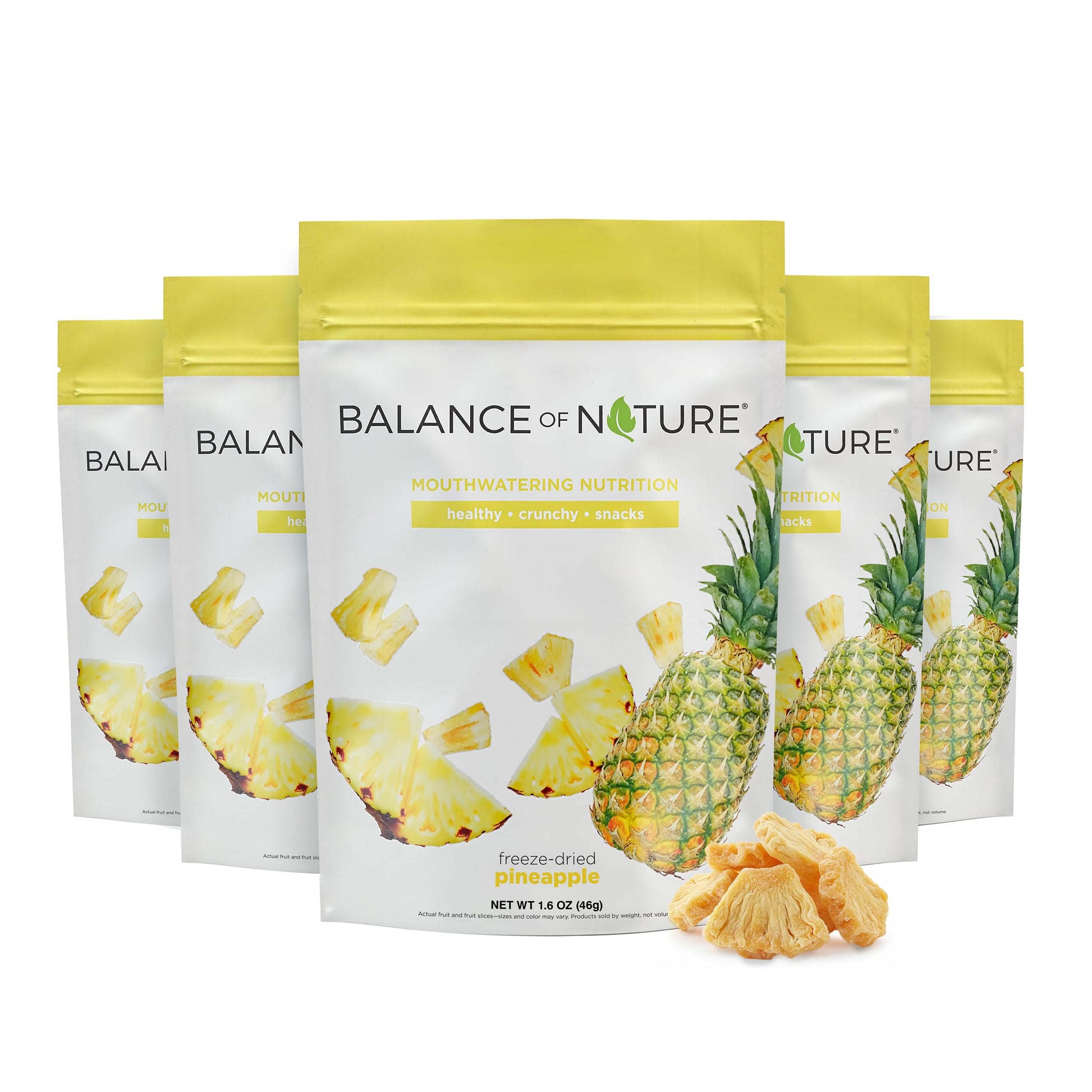 Balance of Nature Freeze-Dried Pineapples (5 Pack) – 100% Real Fruit, Crunchy Pineapple Slices, Healthy Snack, Mouthwatering Nutrition, Gluten-Free, Vegan, No Sugar Added, Five 1.6 oz Bags Balance of Nature buy supplements canada