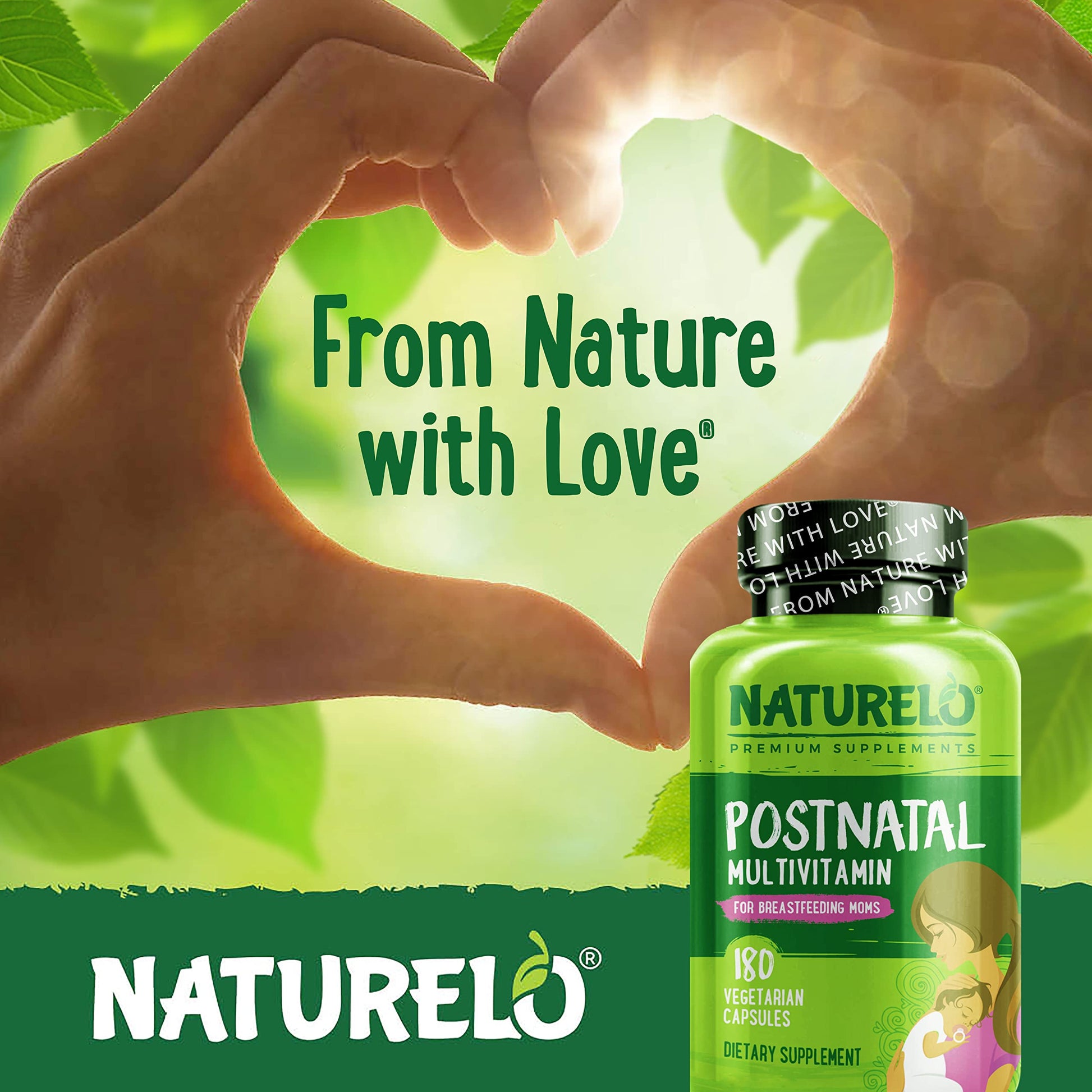 NATURELO Postnatal Multivitamin - Supplement for Breastfeeding Women - Plant-Based Vitamin D, Folate, Gentle Iron - for Nursing Mother, Baby NATURELO buy supplements canada