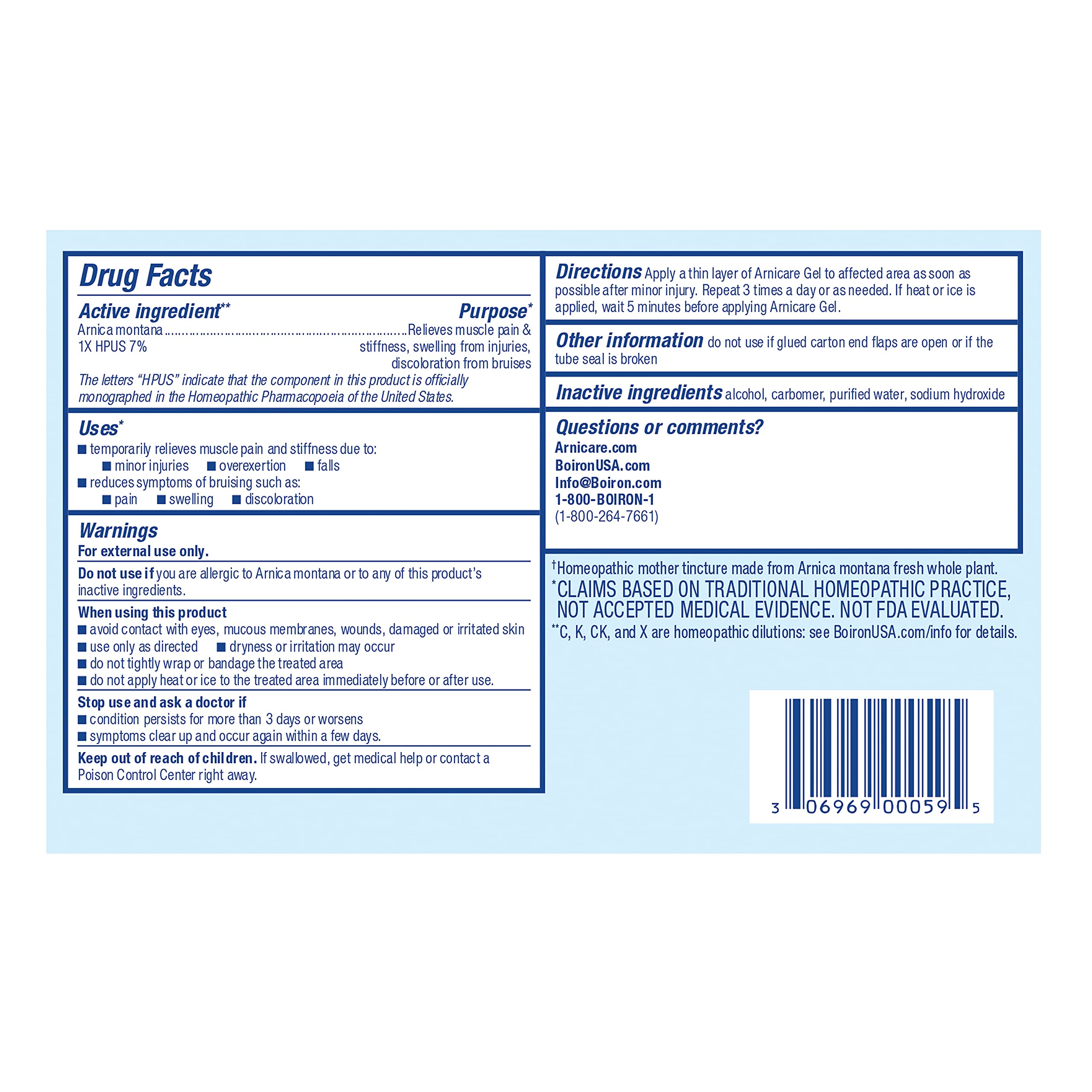 Boiron Arnicare Gel for Joint Pain, Muscle Pain, Swelling, Soreness, and Stiffness - Non-greasy and Fragrance-Free - 2.6 oz Boiron buy supplements canada