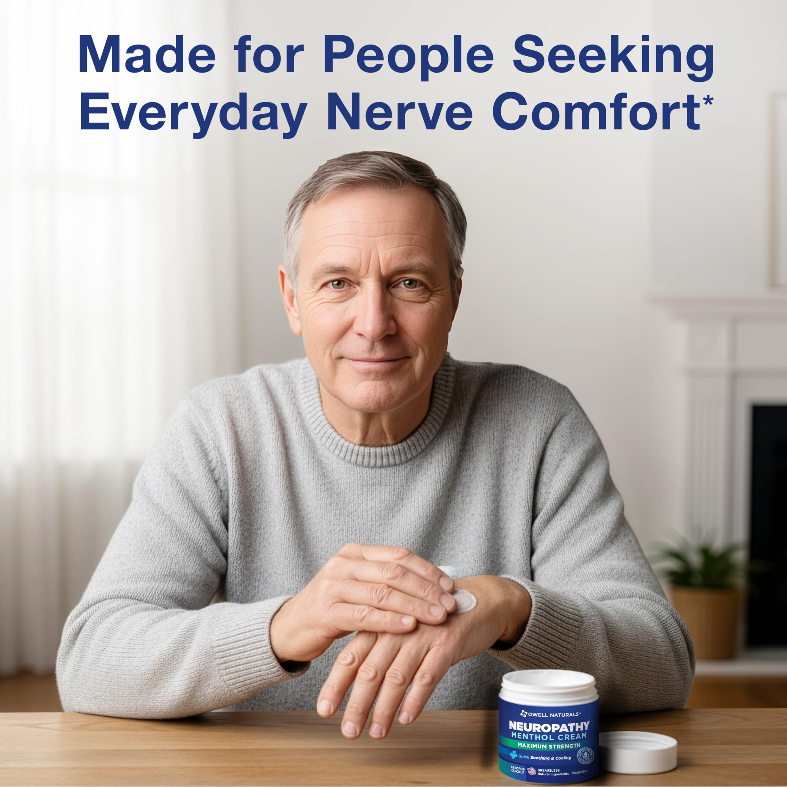 Owell Naturals Neuropathy Cream Extra Strength – Fast Absorbing Cooling for Leg, Feet & Hands – Advanced Soothing Formula with Aloe Vera, Arnica, MSM & Vitamin B6 – Made in USA, 2 fl oz Owell Naturals buy supplements canada