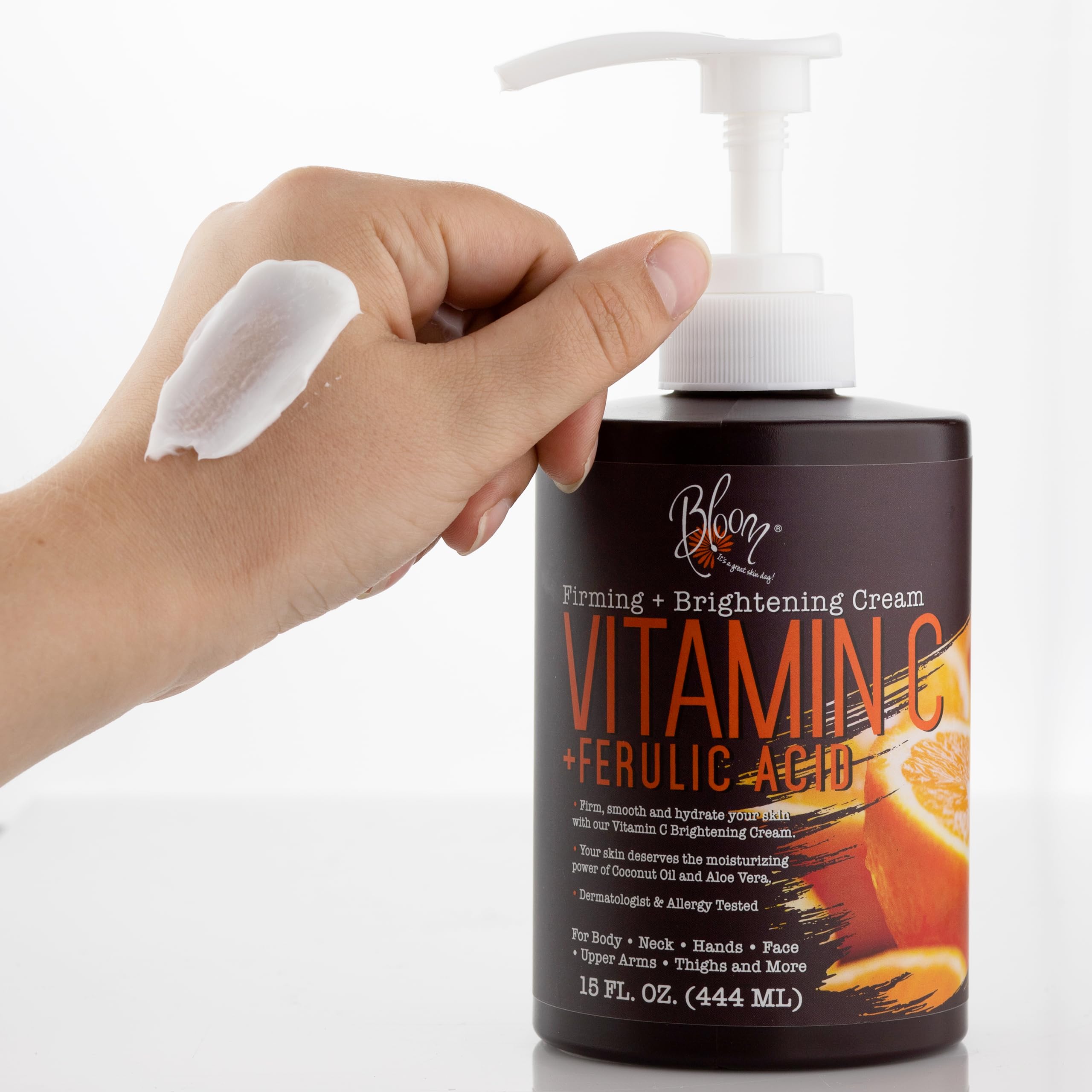 BLOOM Vitamin C Cream Body Lotion & Face Moisturizer W/Coconut Oil | Natural Skin Care BLOOM IT'S A GREAT SKIN DAY! buy supplements canada