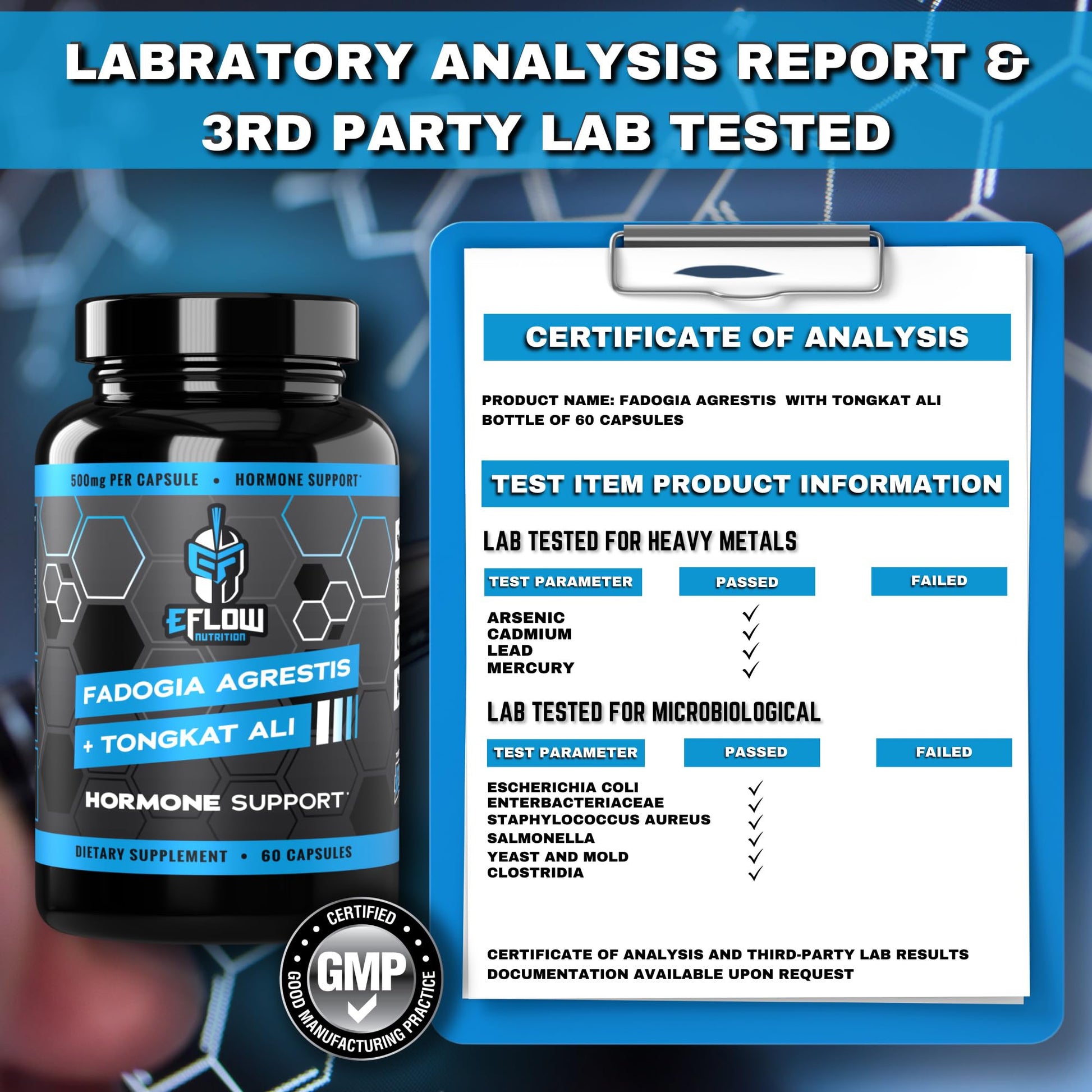 eFlow Nutrition Fadogia Agrestic + Tongkat Ali - [2-in-1] Natural Performance Supplement eFlow Nutrition buy supplements canada