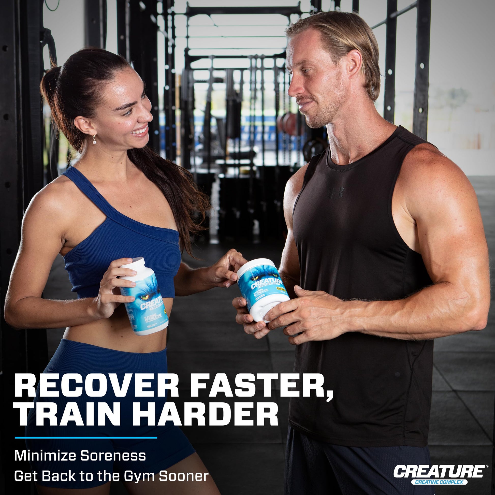 CREATURE® Creatine Complex - Creatine Monohydrate Capsules with 5 Types of Creatine Including Con-Crēt® Creatine HCL, Promotes Muscle, Strength, Endurance, Brain Health, 180 Veggie Caps, 60 Servings CREATURE buy supplements canada