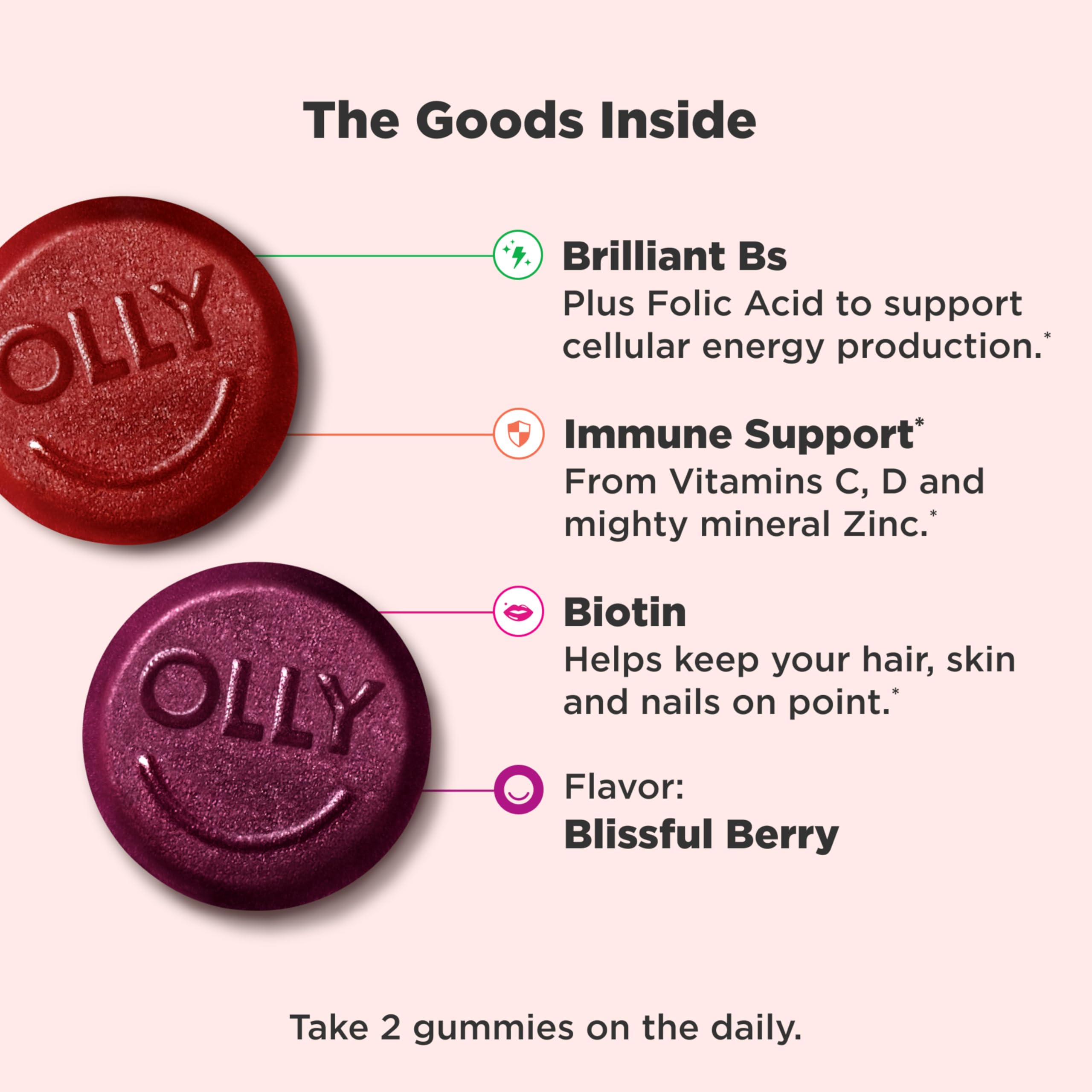 OLLY Women's Daily Multivitamin Gummy, Vitamins A, D, C, E, Biotin, Folic Acid, Adult Chewable Vitamin OLLY buy supplements canada