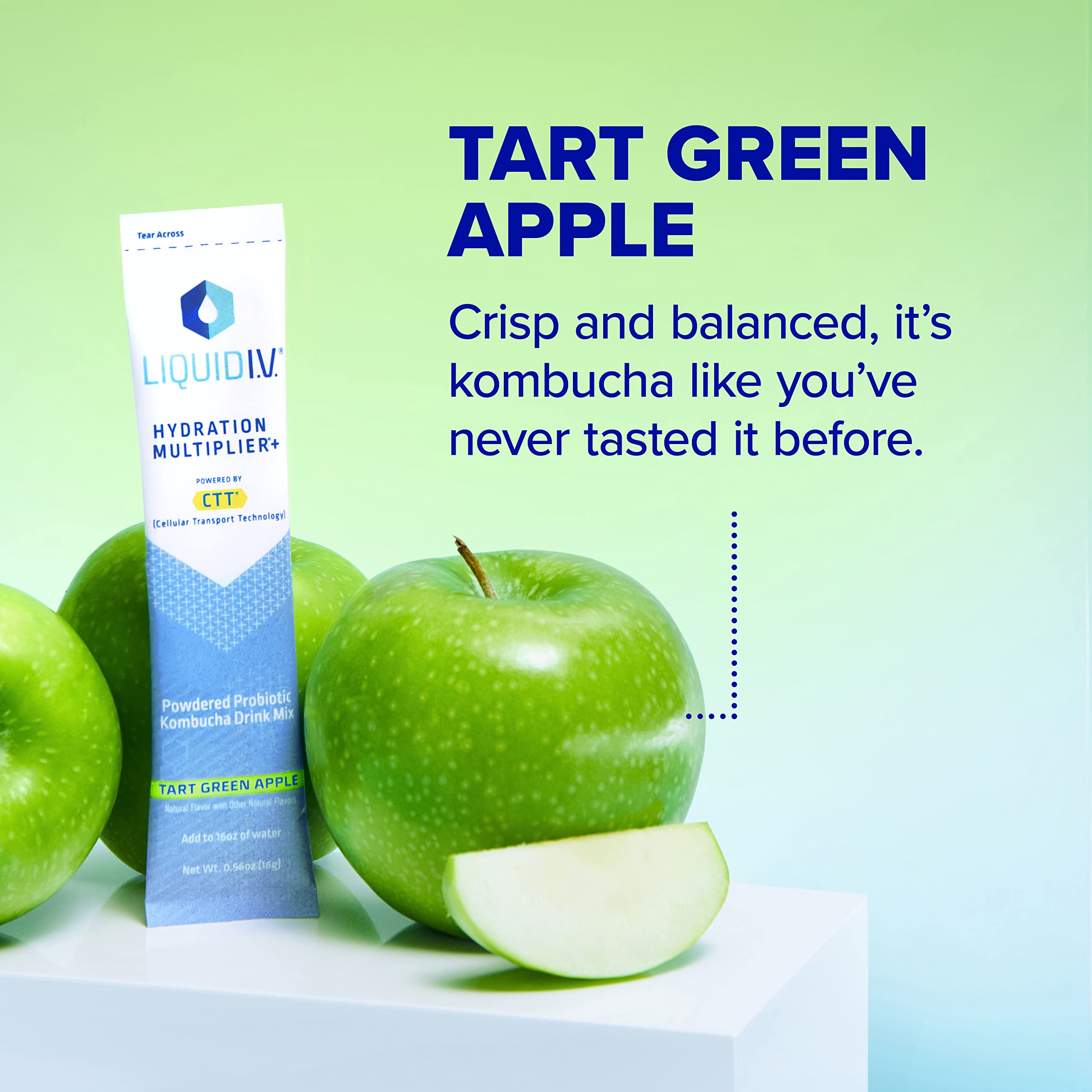 Liquid I.V. Hydration Multiplier + Probiotic Kombucha - Tart Green Apple - Hydration Powder Liquid I.V. buy supplements canada