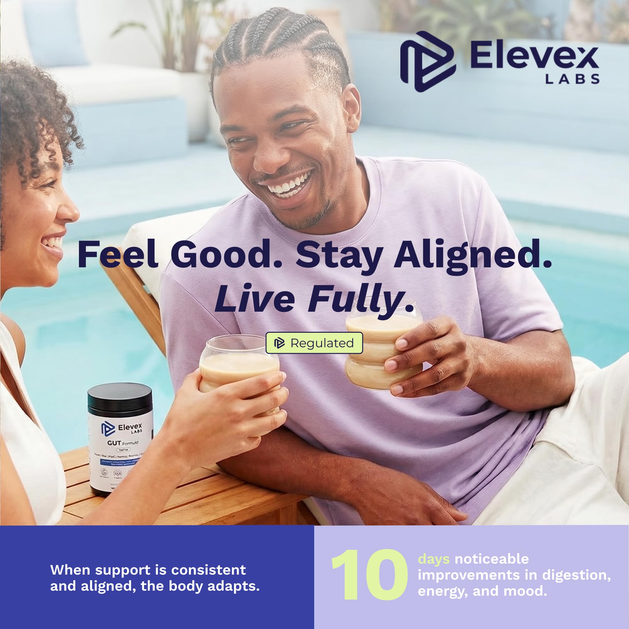 Elevex Labs Gut Health Supplement Powder – Digestive Health Formula with Colostrum, Tributyrin & PHGG Prebiotics for Gut Health, Gut Lining, Gut-Brain & Bloating Relief Elevex Labs buy supplements canada