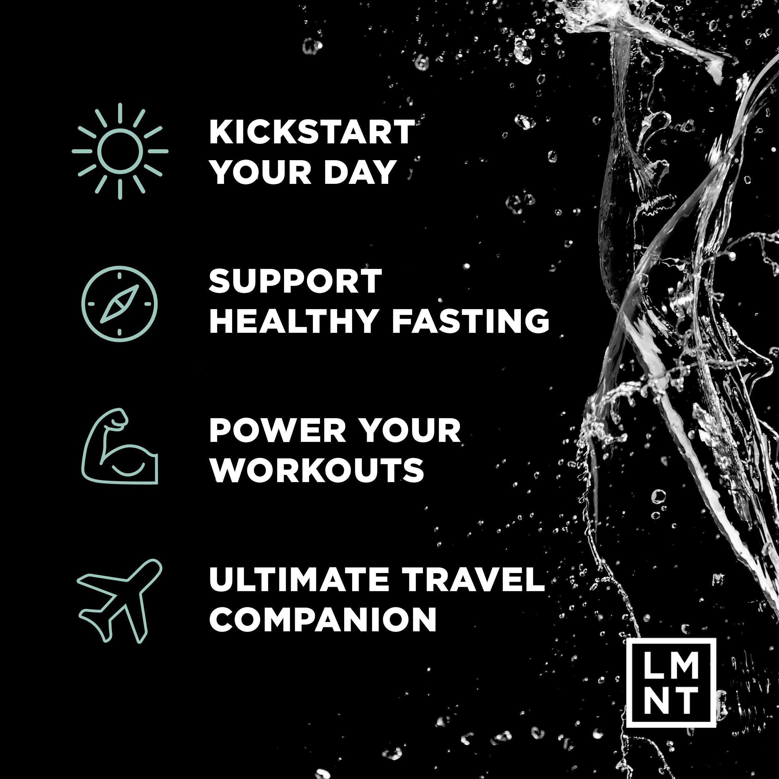 LMNT Zero-Sugar Electrolytes - Raw Unflavored Salt - Hydration Powder Packets Drink LMNT buy supplements canada