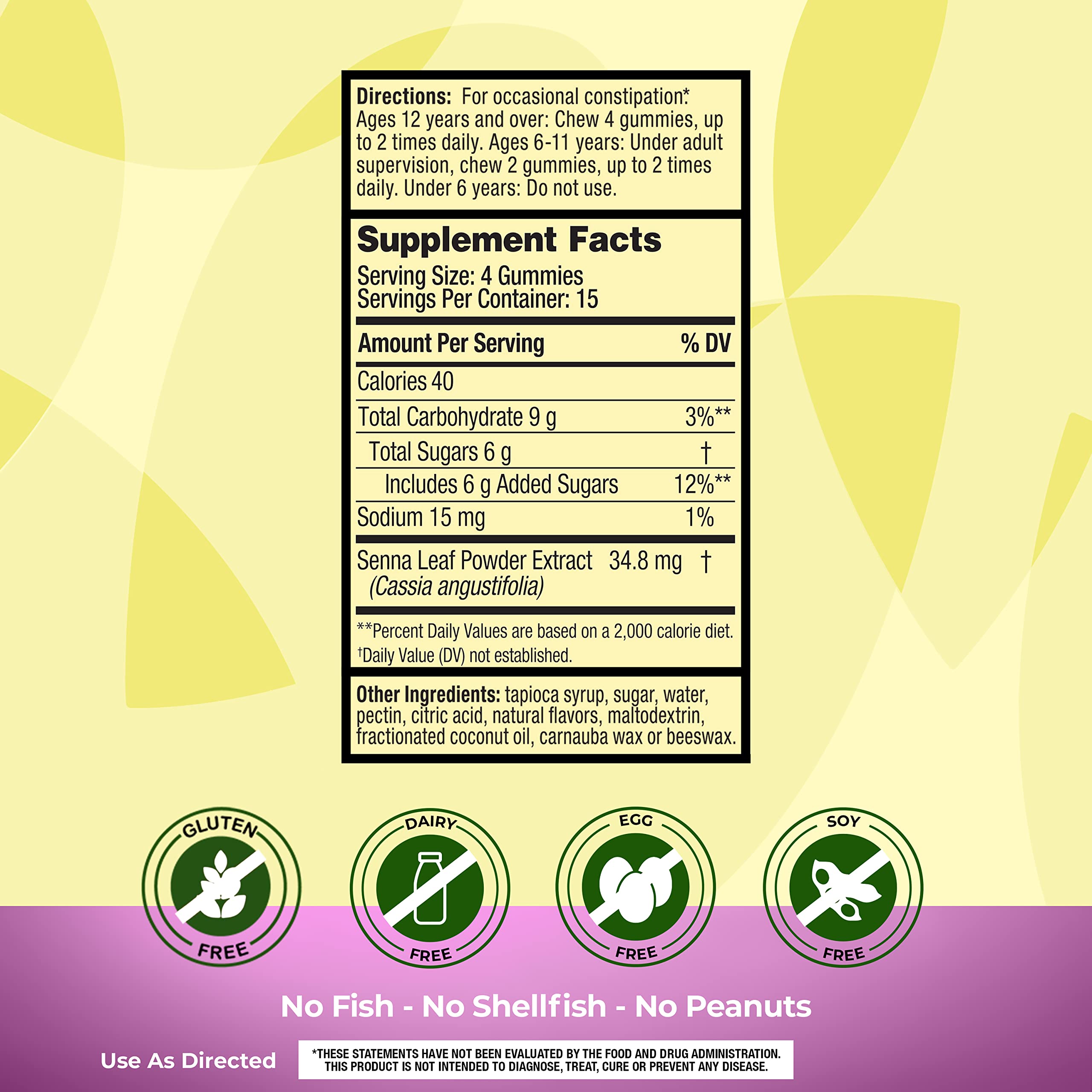 Senokot Dietary Supplement Laxative Gummies, Natural Senna Extract, Gentle, Overnight Relief Senokot buy supplements canada