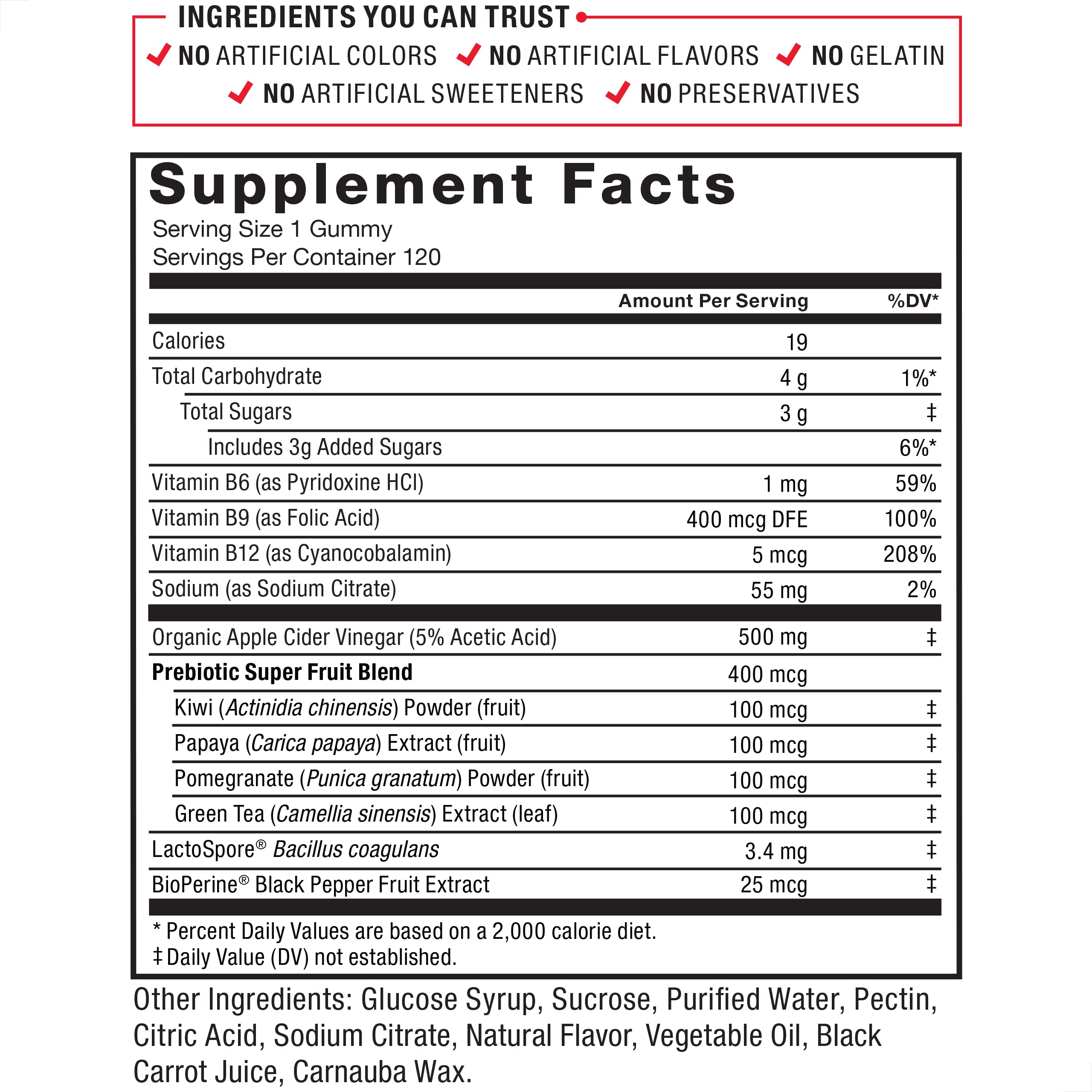 FORCE FACTOR ProbioSlim Apple Cider Vinegar Gummies Organic LactoSpore Prebiotics Force Factor buy supplements canada