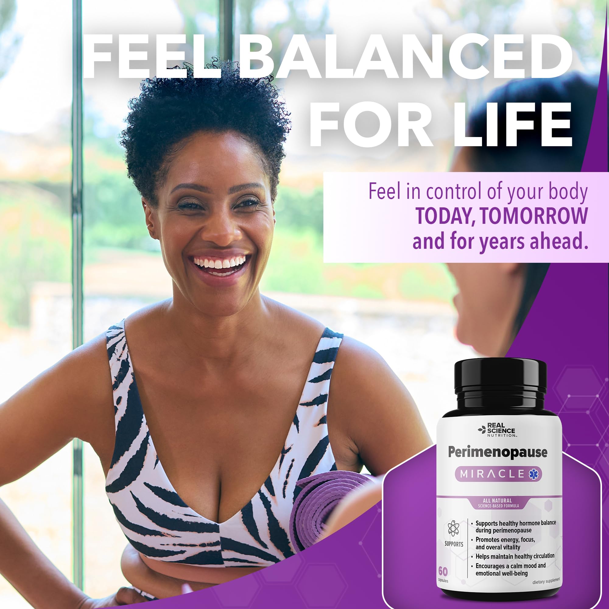 Real Science Perimenopause Supplements for Women for Hormone Balance & Energy Support – Nitric Oxide Formula with Vinitrox, GABA & Essential Vitamins for Hot Flashes, Mood & Energy – 60 Caps Real Science Nutrition buy supplements canada