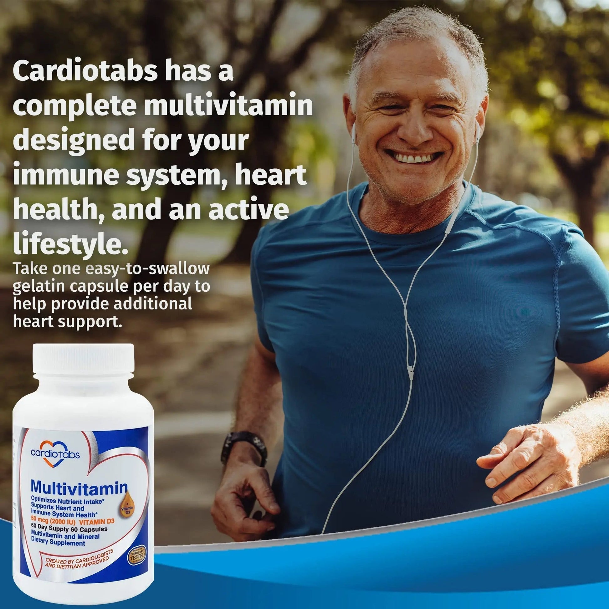 Cardiotabs Multivitamin - Heart and Immunity Supplements for Men & Women, Multivitamin for Men & Women, with Minerals B-Vitamin Complex CardioTabs buy supplements canada