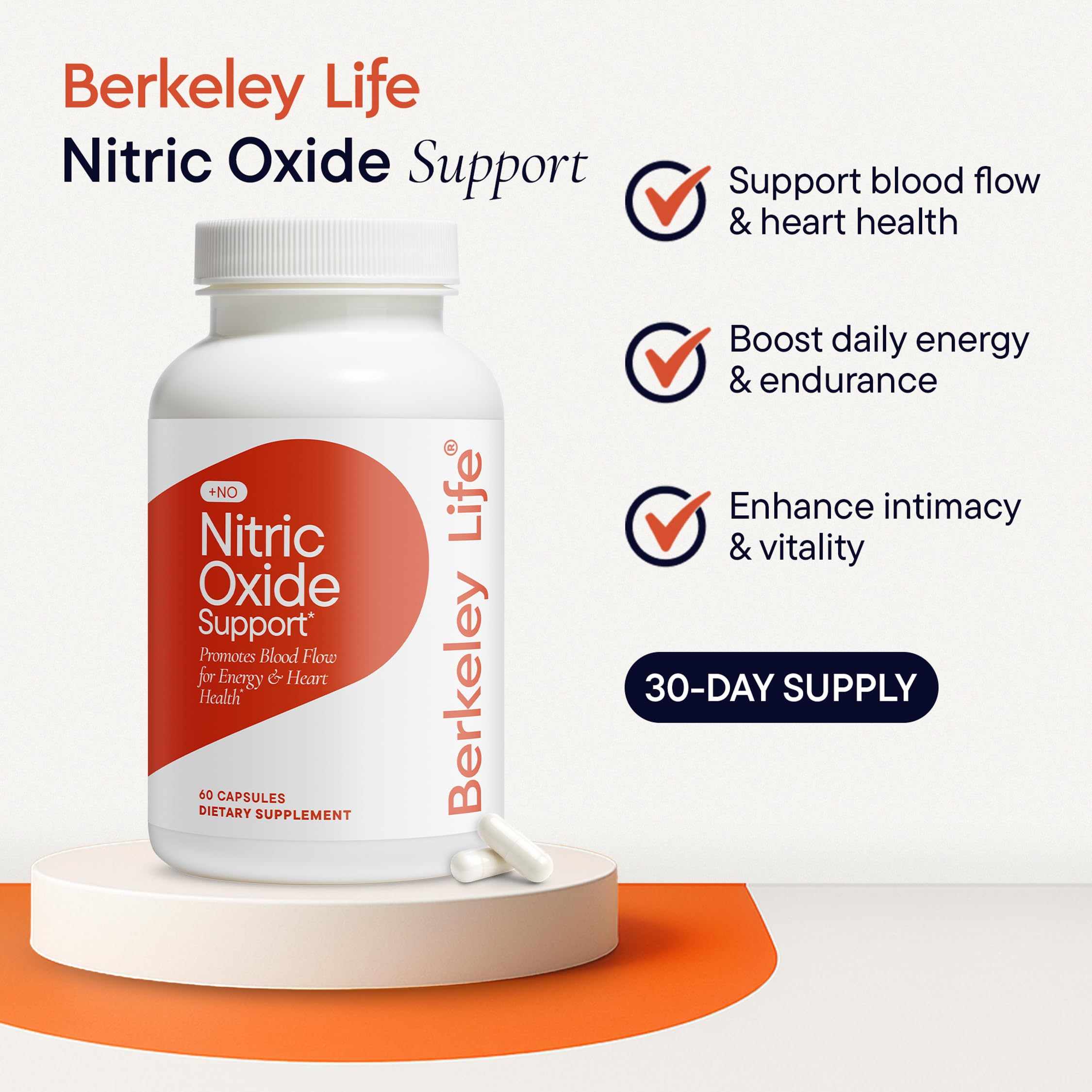 Berkeley Life Nitric Oxide Support Supplement - Nitric Oxide Booster for Men & Women - Blood Flow & Circulation with Beet Root Powder to Support Energy, Heart Health Berkeley Life buy supplements canada