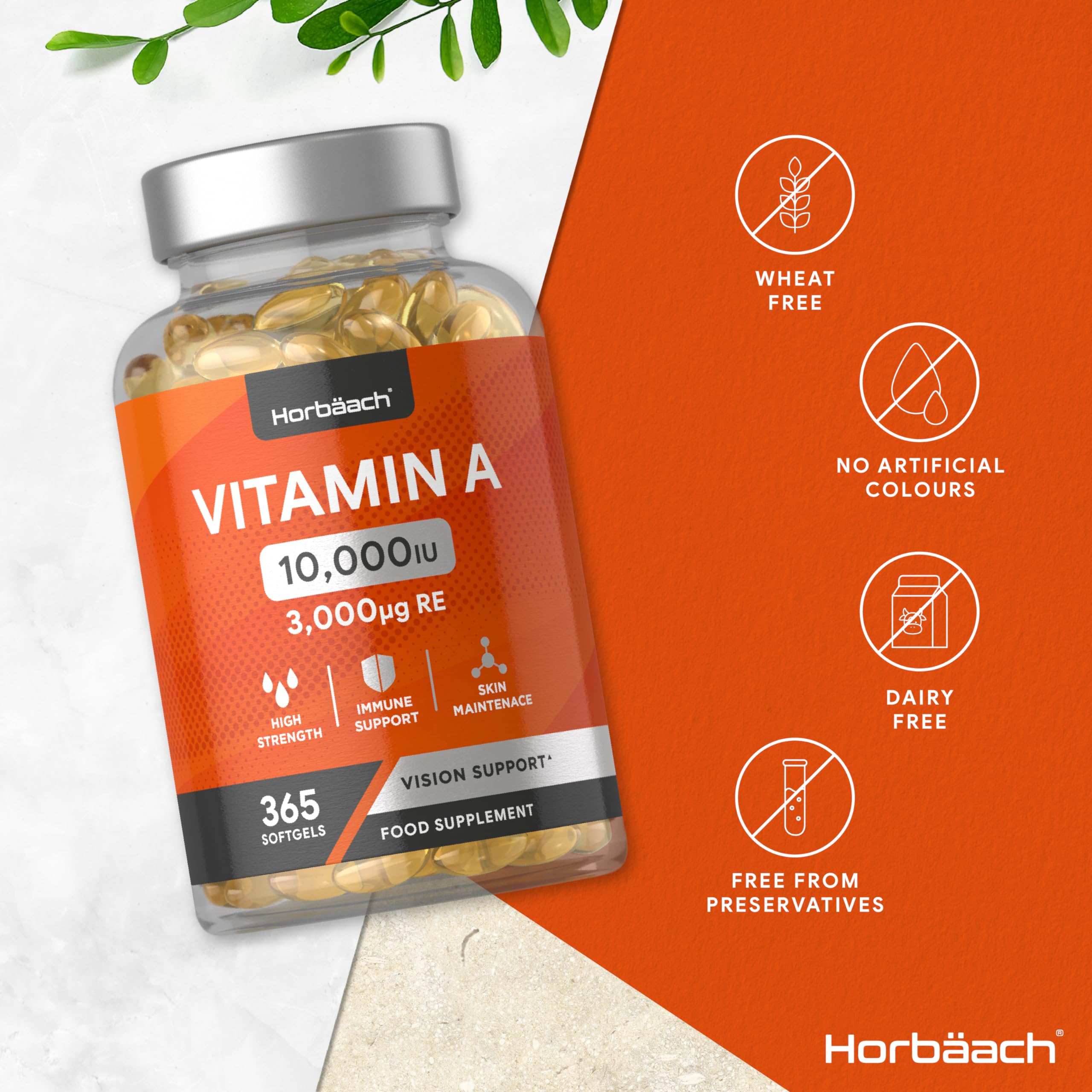 Vitamin A Capsules 10,000iu | 365 Count (1 Year Supply) | High Strength Vitamin A Supplem Horbäach buy supplements canada
