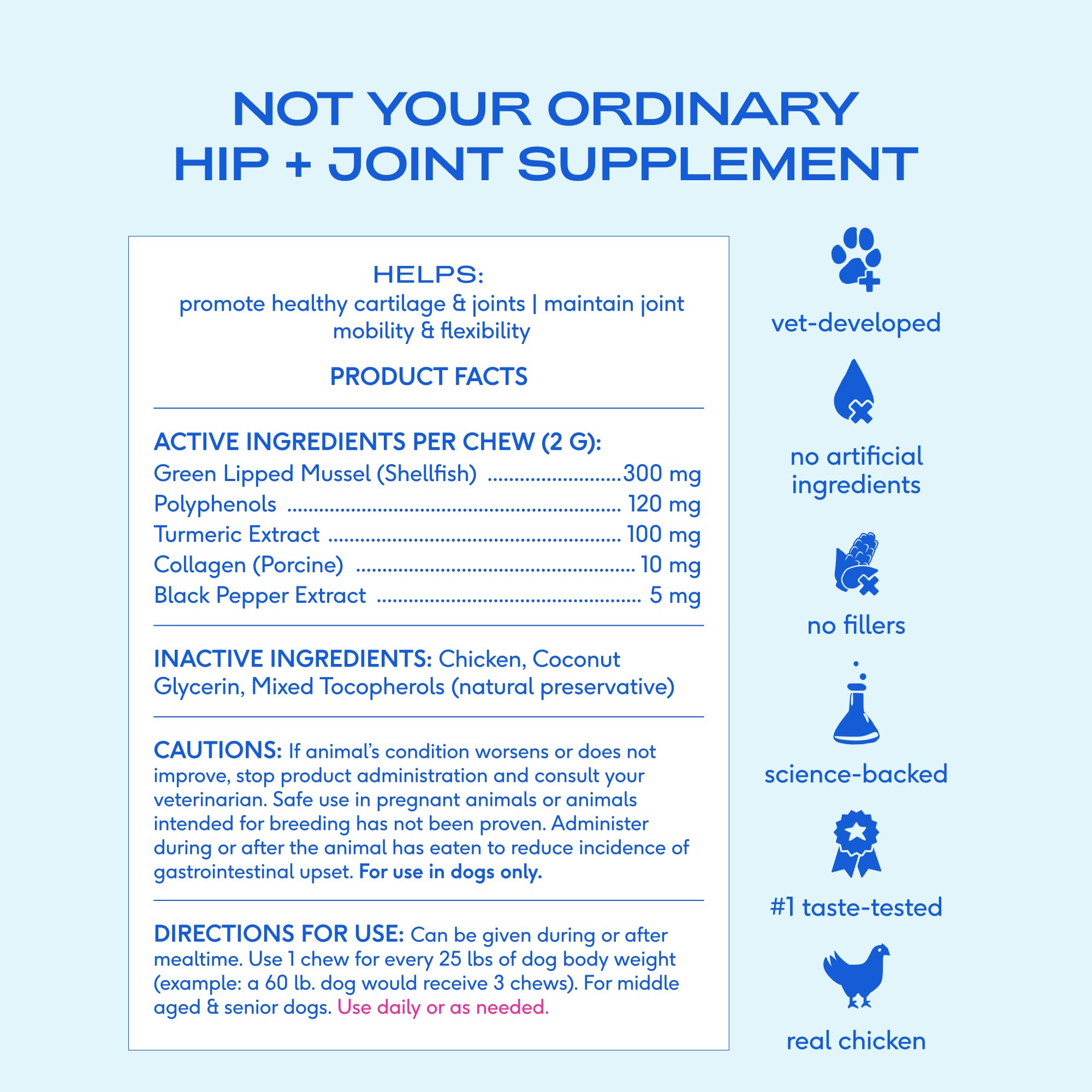 Native Pet Inflammatory Care - Pain Relief for Dogs - Green-Lipped Mussel, Turmeric & Collagen for Dogs - Hip and Joint Supplement Supports Healthy Inflammatory Response & Joint Comfort - 60 Chews Native Pet buy supplements canada