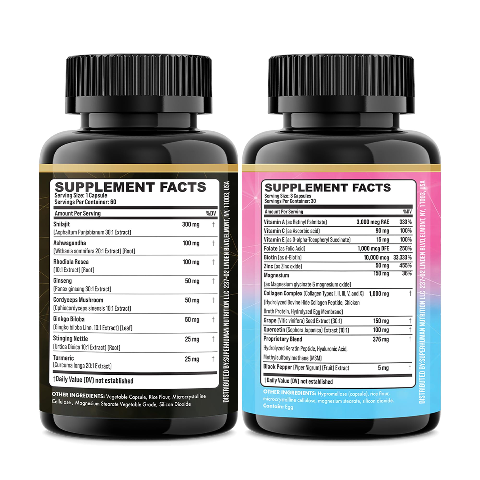 Parrox Adaptogen & Beauty Bundle – Rhodiola, Panax Ginseng, Ashwagandha, Cordyceps, Turmeric, Collagen, Biotin, Keratin, MSM, Hyaluronic Acid, Zinc, Quercetin, Vitamin C, A & E, Folate, Magnesium Parrox buy supplements canada